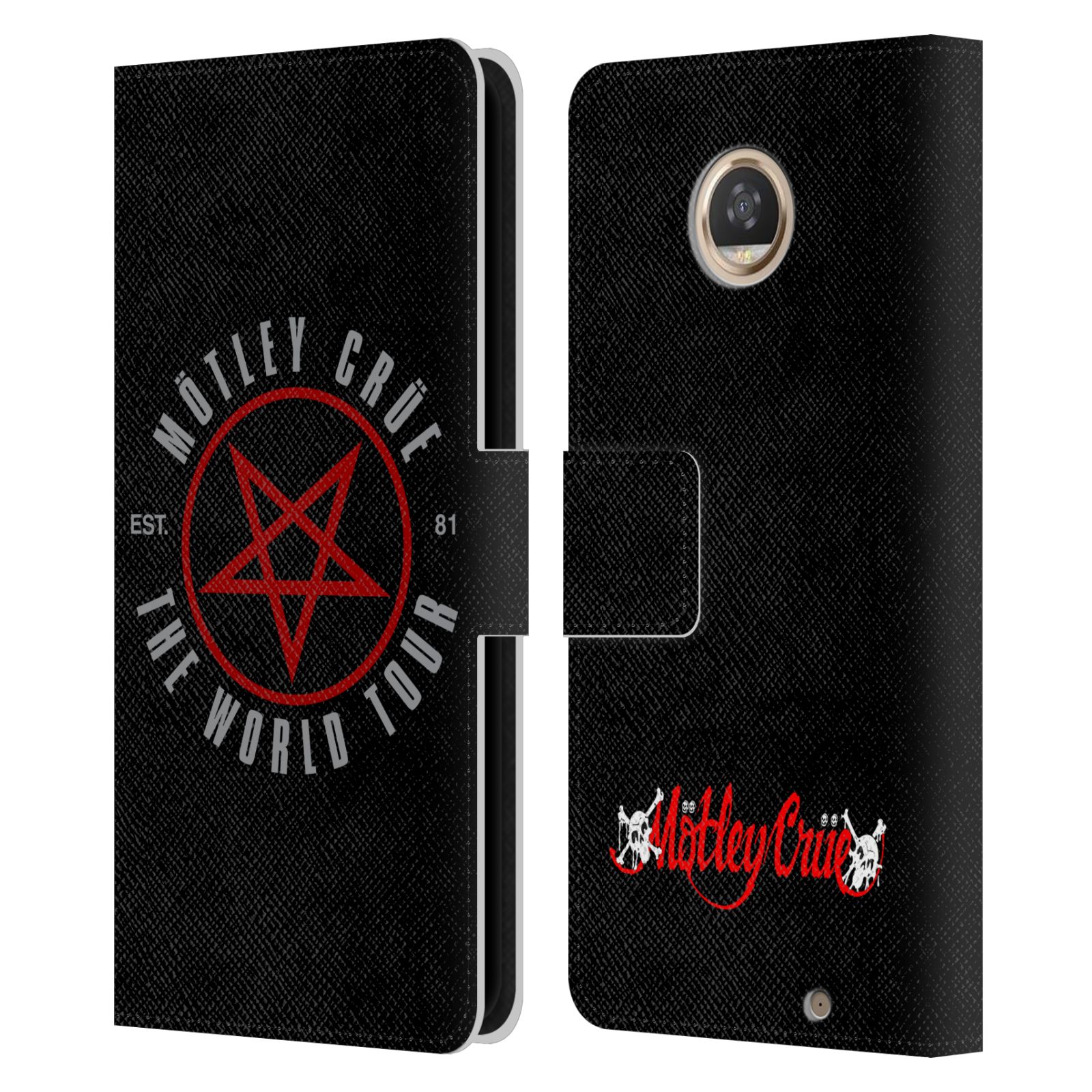 OFFICIAL MOTLEY CRUE TOUR GRAPHICS LEATHER BOOK WALLET CASE FOR MOTOROLA PHONES - Zdjęcie 15 z 15