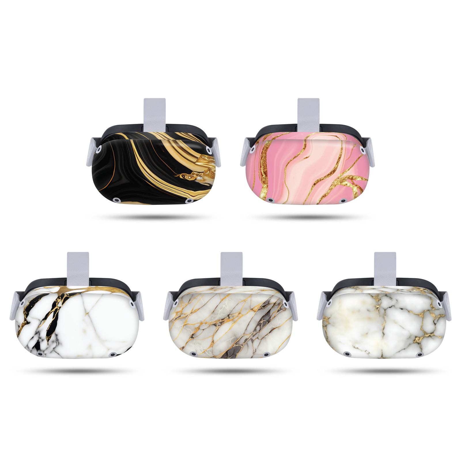 COVER DECALCOMANIA PELLE ADESIVO VINILE MARMO HEAD CASE DESIGNS PER META QUEST - Foto 1 di 10