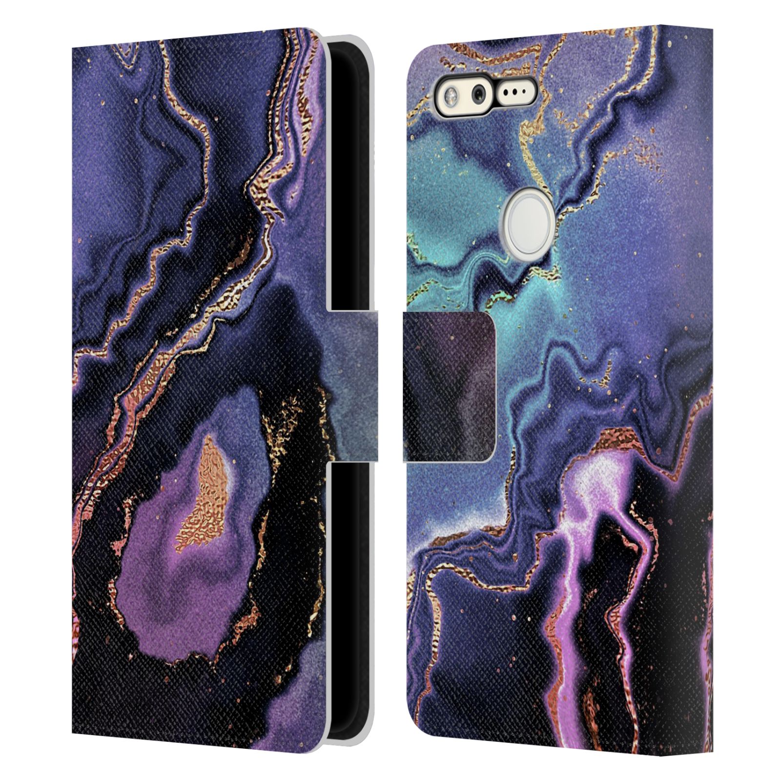 OFFICIAL MONIKA STRIGEL DREAM WAVES MARBLE LEATHER BOOK CASE FOR GOOGLE PHONES