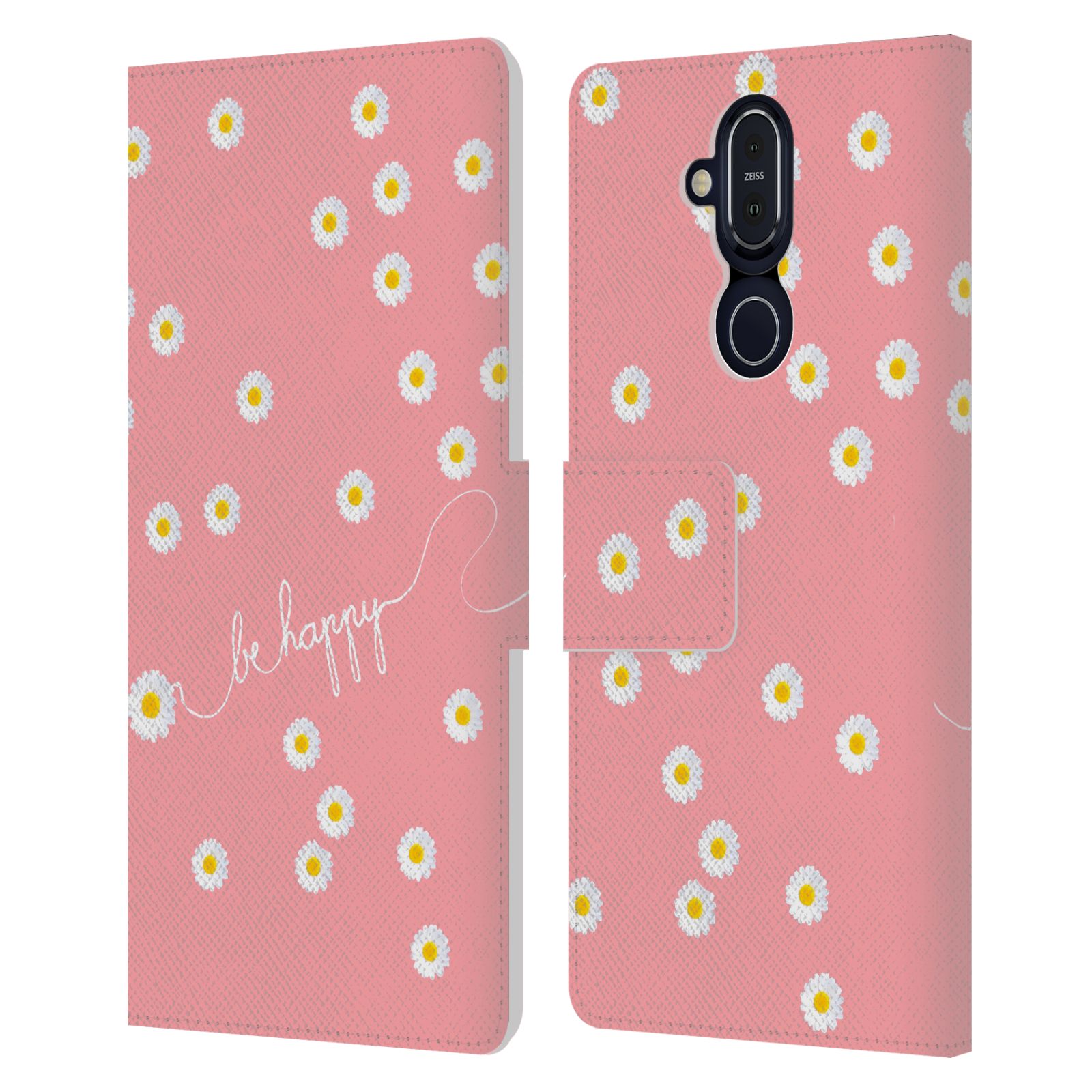OFFICIAL MONIKA STRIGEL HAPPY DAISY LEATHER BOOK CASE FOR MICROSOFT NOKIA PHONES - Picture 9 of 17