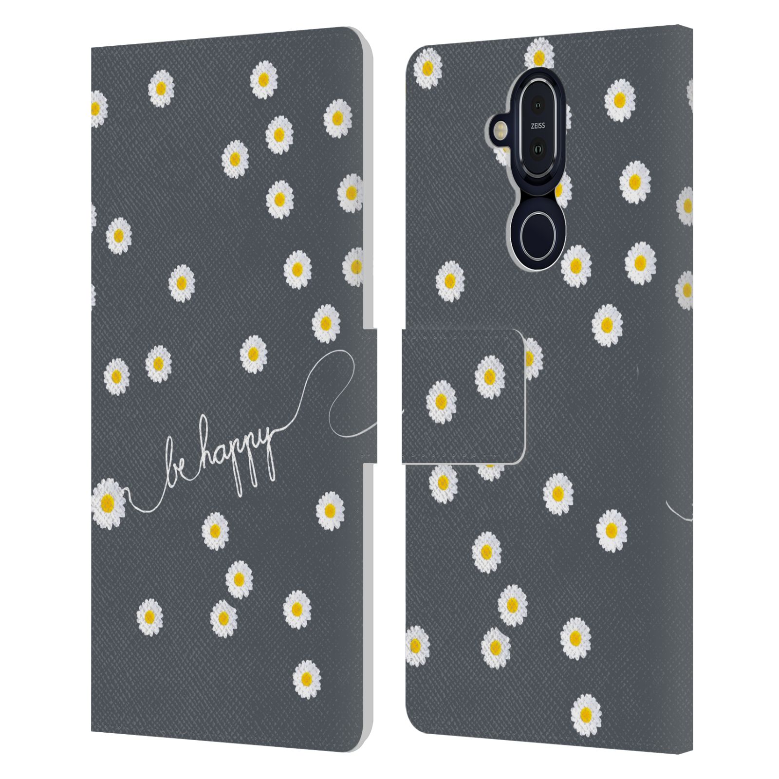 OFFICIAL MONIKA STRIGEL HAPPY DAISY LEATHER BOOK CASE FOR MICROSOFT NOKIA PHONES - Picture 10 of 17