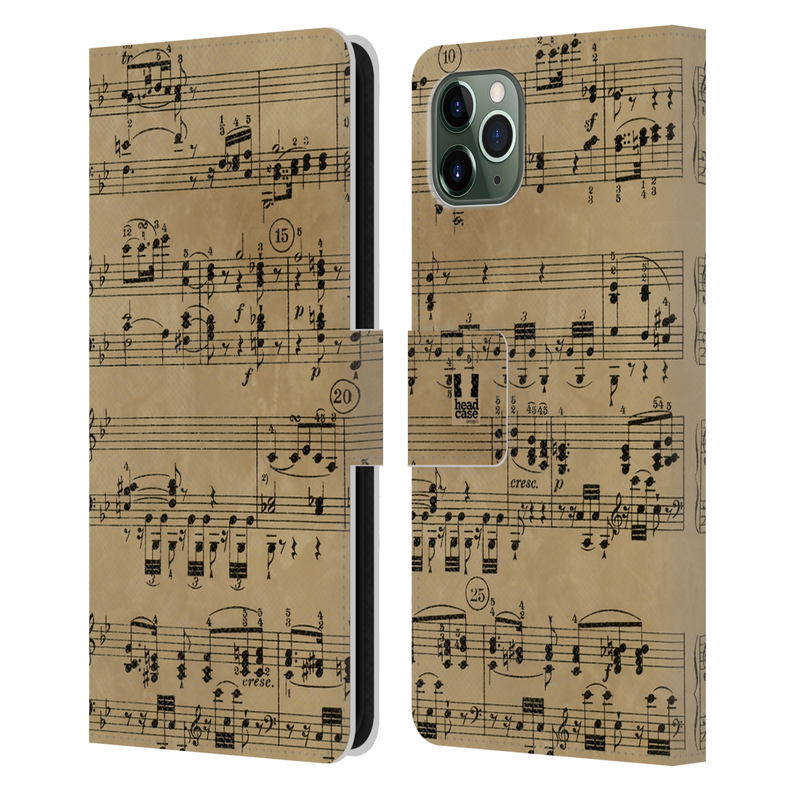 HEAD CASE DESIGNS MUSIC SHEETS LEATHER BOOK WALLET CASE FOR APPLE iPHONE PHONES - Picture 7 of 9