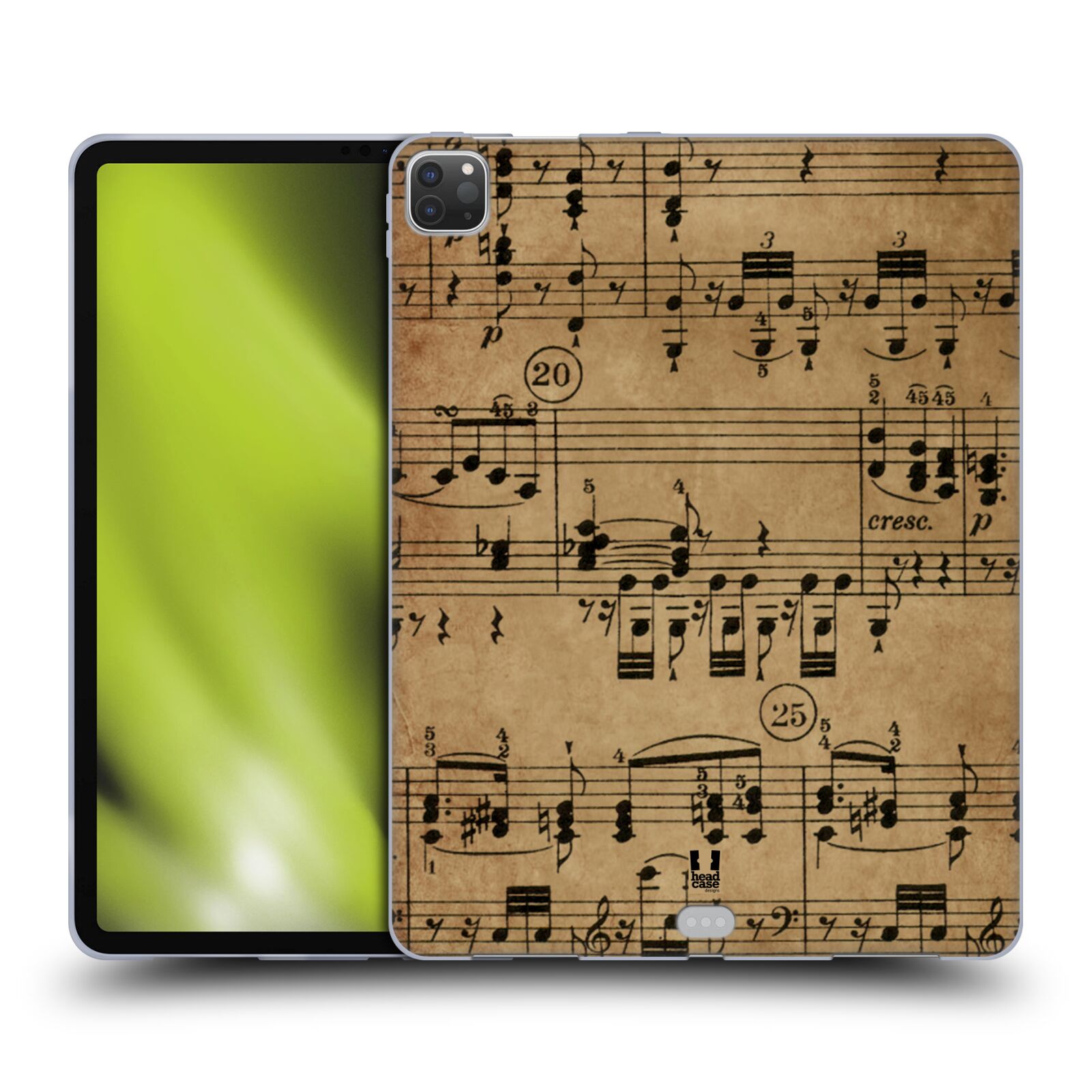 FUNDA HEAD CASE DESIGNS CON DIBUJO DE HOJAS DE MÚSICA GEL SUAVE PARA SAMSUNG KINDLE APPLE - Imagen 8 de 10
