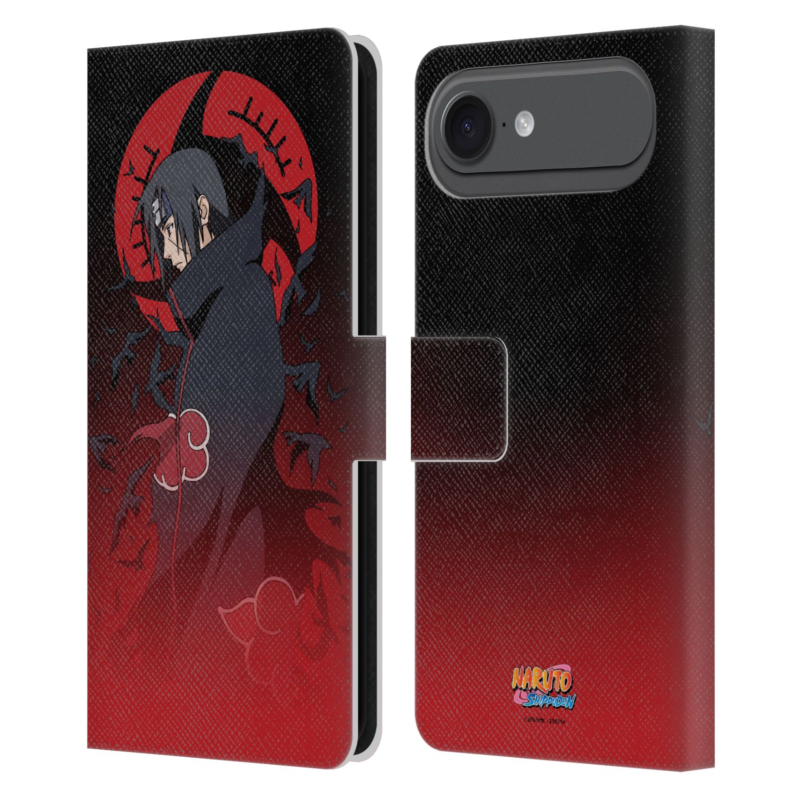 Itachi Crimson Moon Leather Wallet Case for iPhone Air