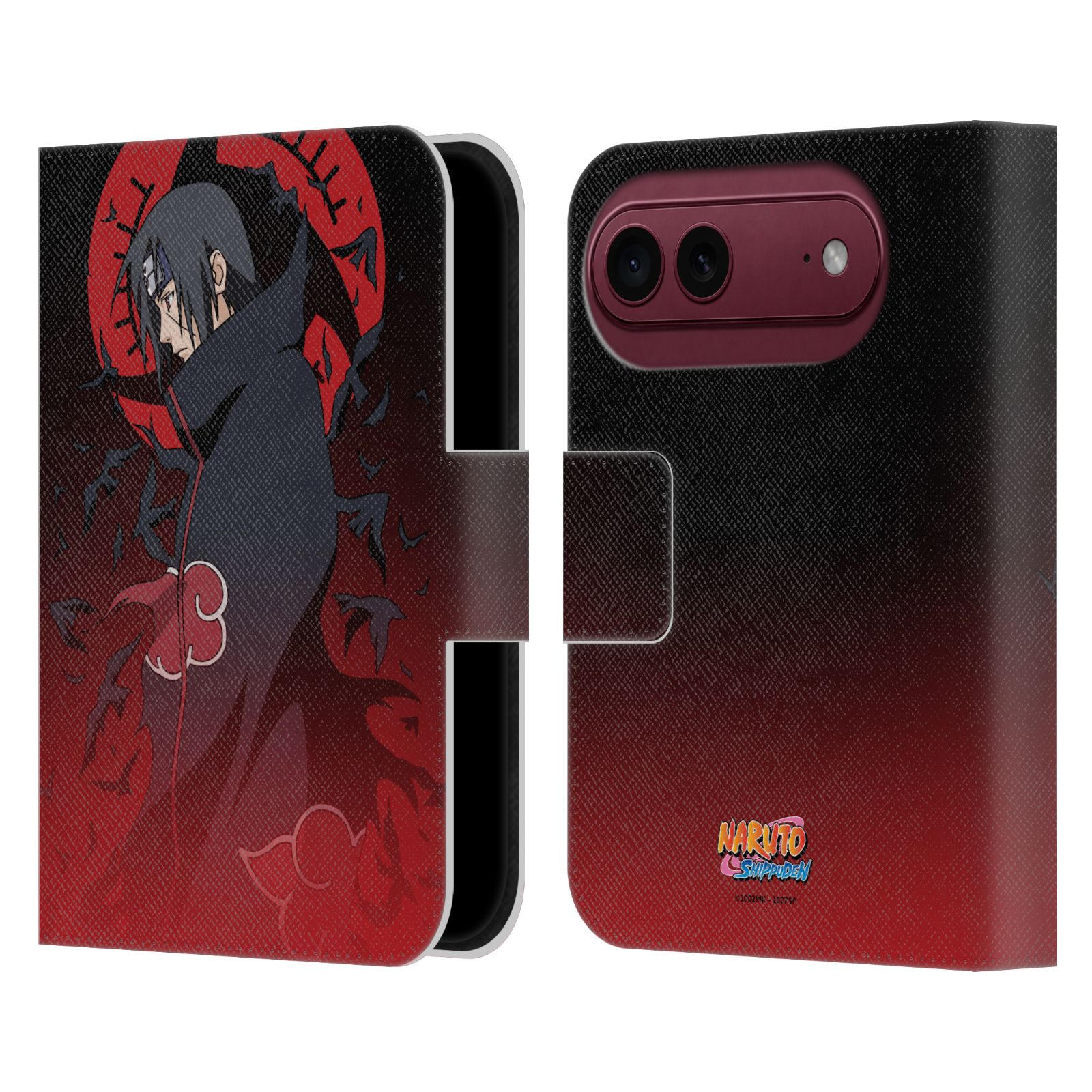 Itachi Crimson Moon Leather Wallet Case for iPhone Duo