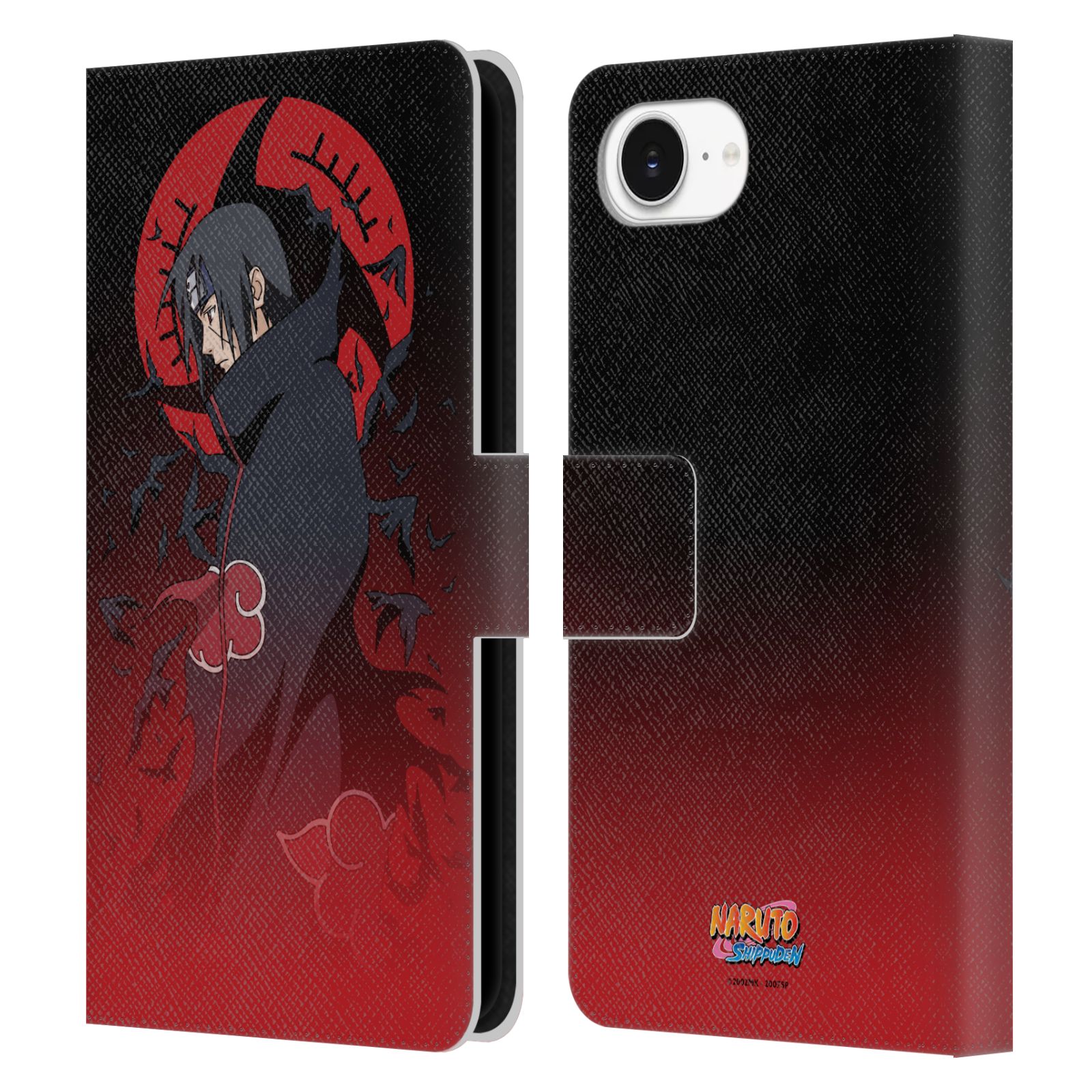 Itachi Crimson Moon Leather Wallet Case for iPhone SE (4th gen)