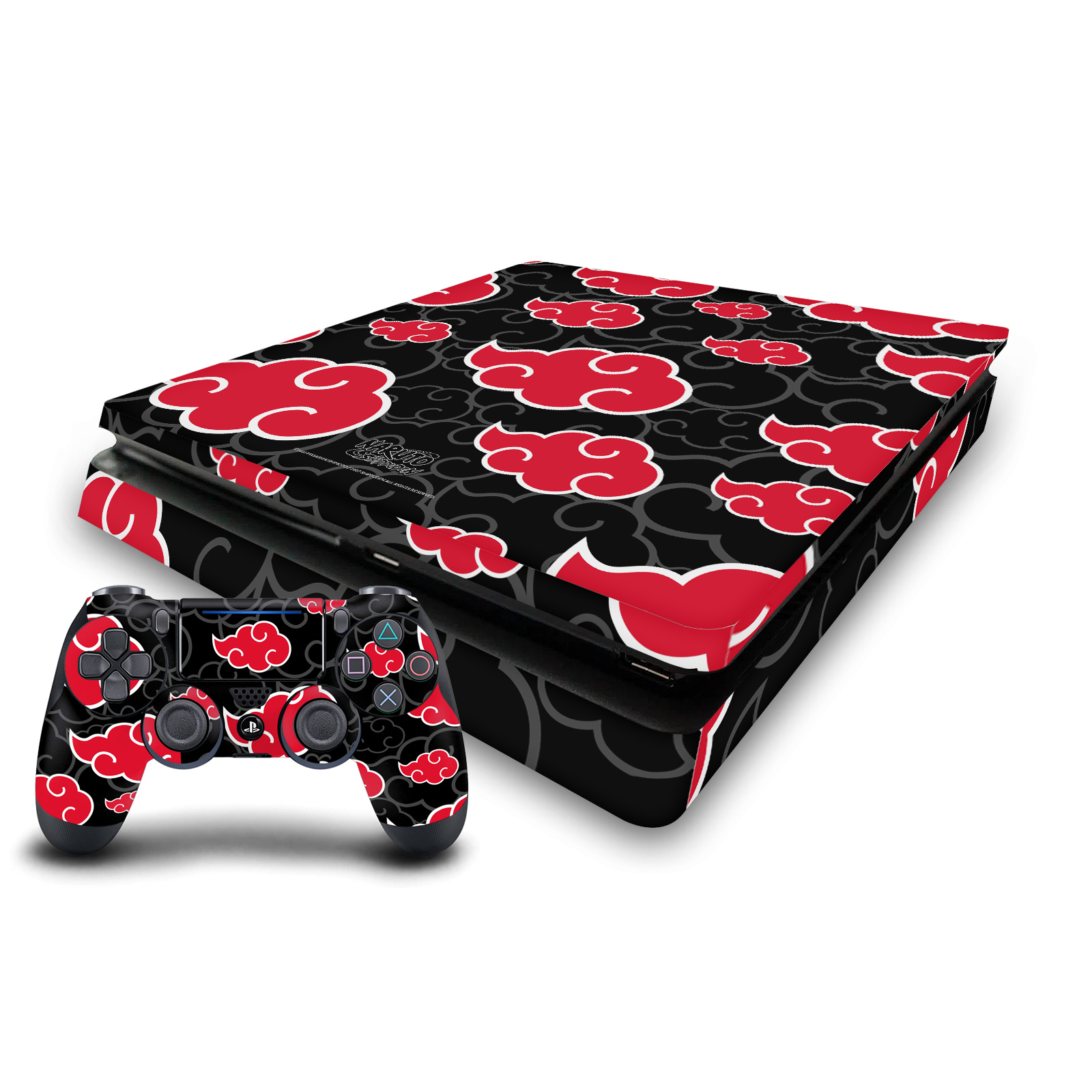 Akatsuki Clouds Gaming Skin for PS4 Slim Console + DualShock 4