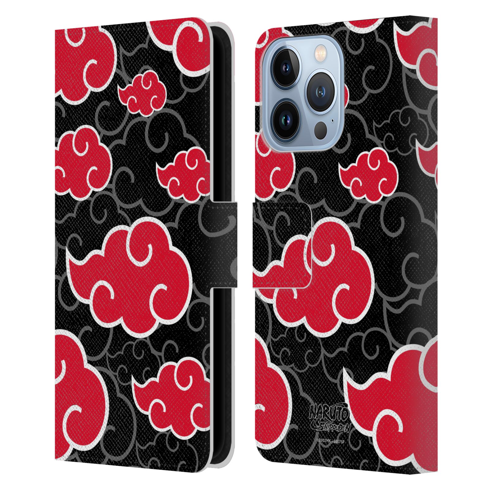 Akatsuki Clouds Leather Wallet Case for iPhone 13 Pro