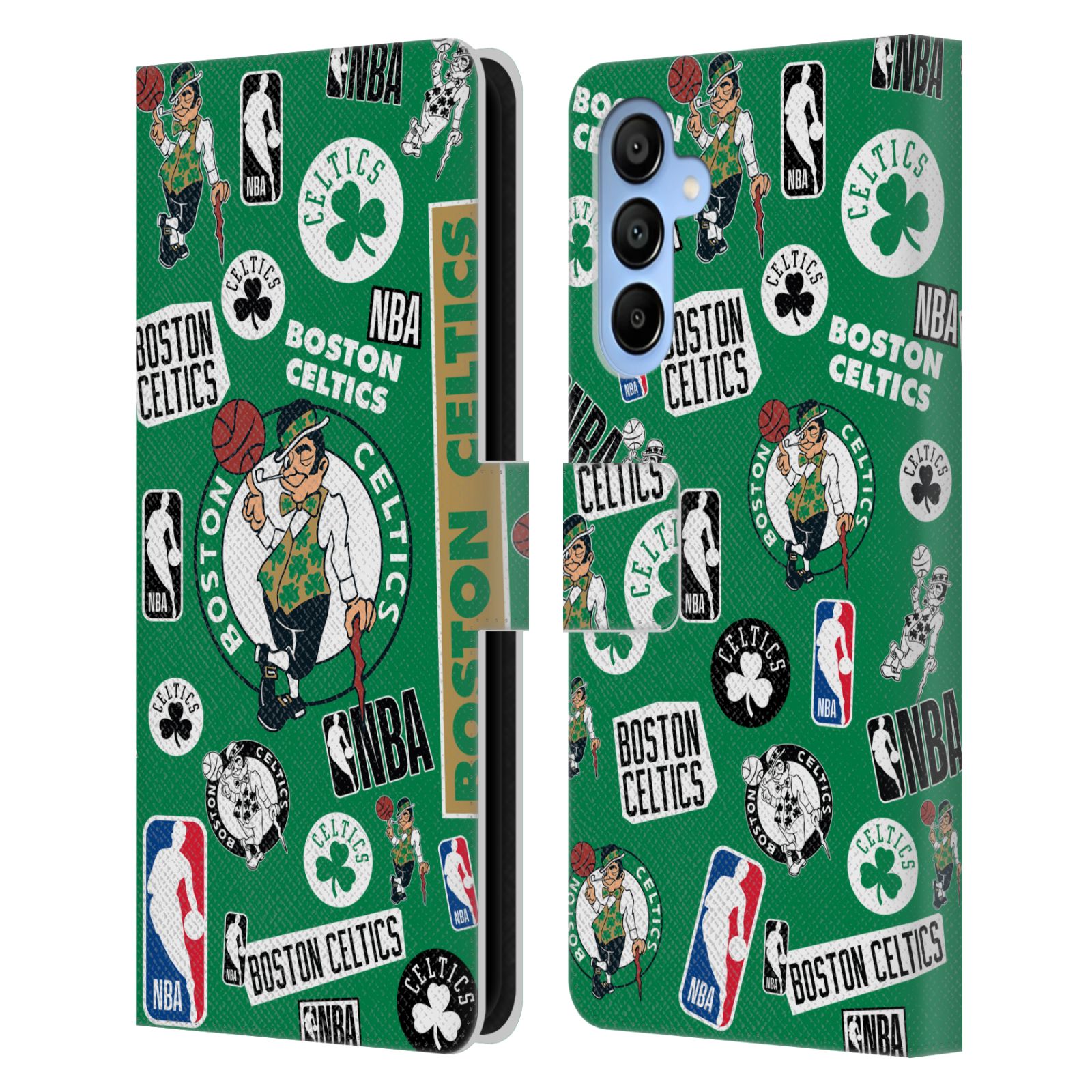 Sticker Collage Leather Wallet Case for Galaxy A16 5G