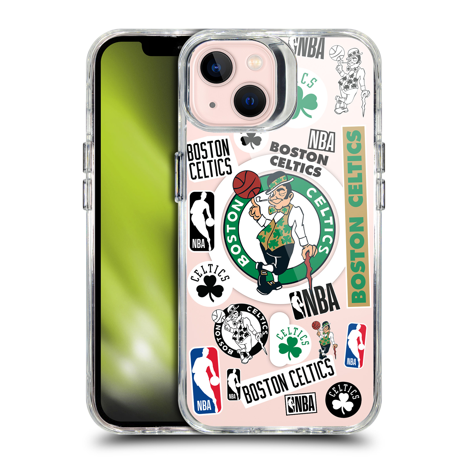 Sticker Collage Print Clear MagSafe Case for iPhone 13