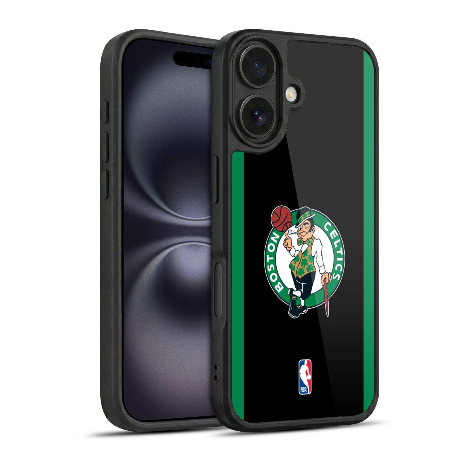 Black Green Design Hard MagSafe Case for iPhone 16