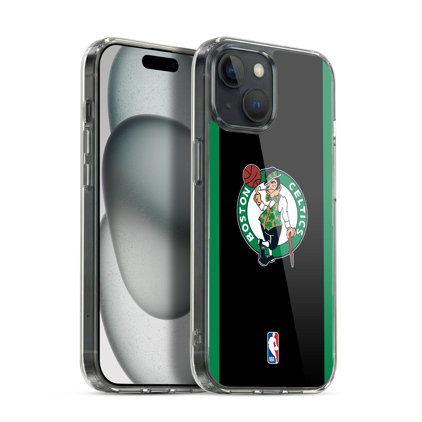 Black Green Design Hybrid MagSafe Case for iPhone 15