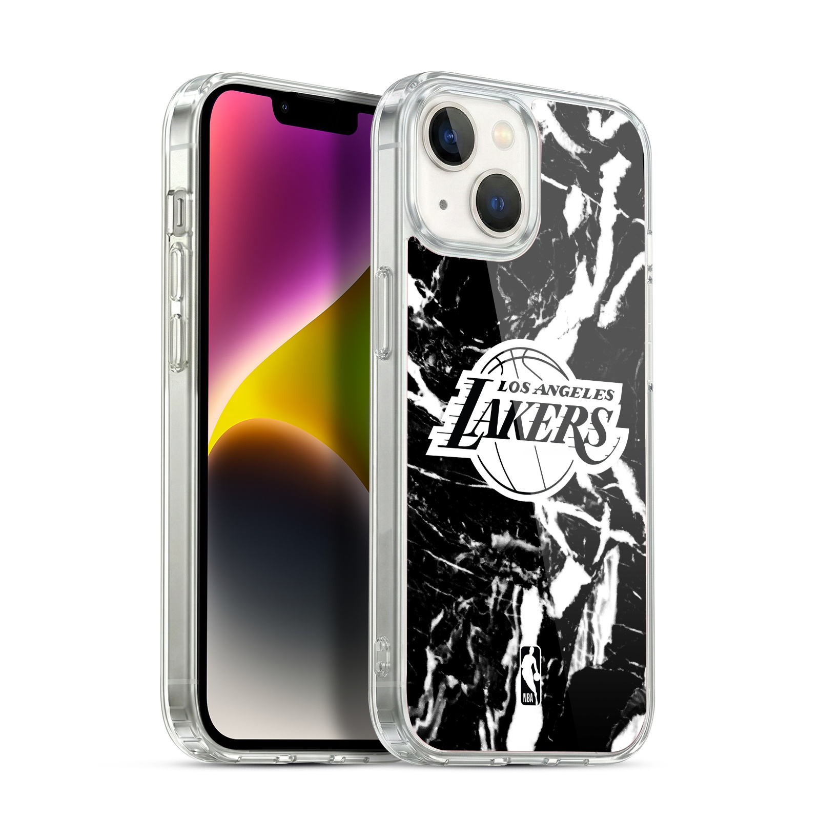 Black Marble Hybrid MagSafe Case for iPhone 14
