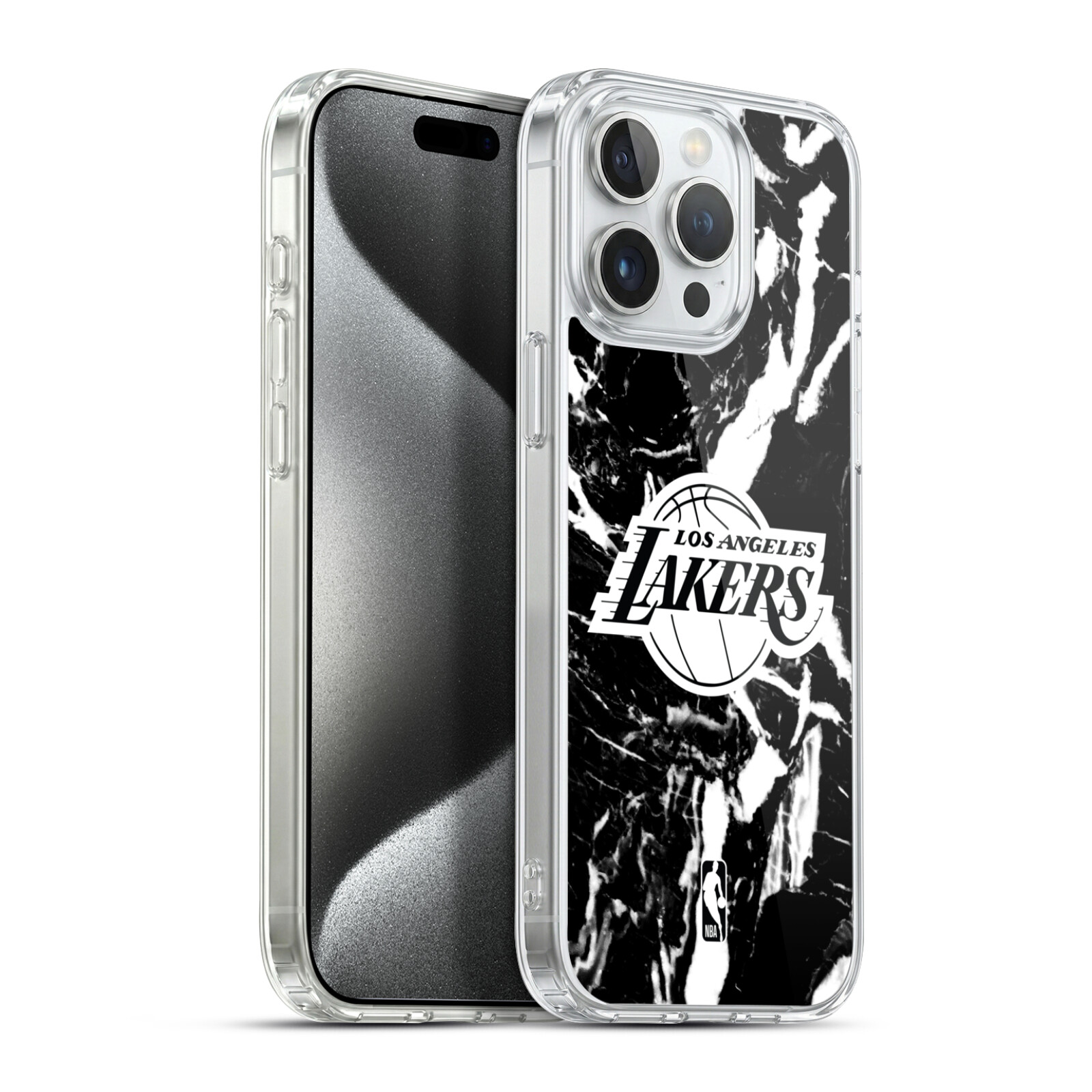Black Marble Hybrid MagSafe Case for iPhone 15 Pro Max