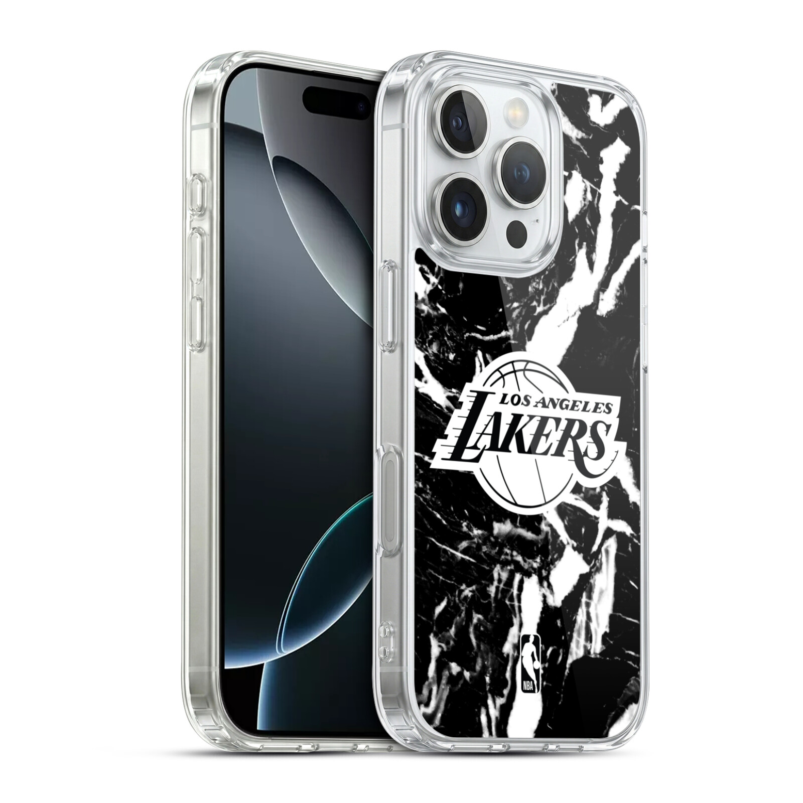 Black Marble Hybrid MagSafe Case for iPhone 16 Pro