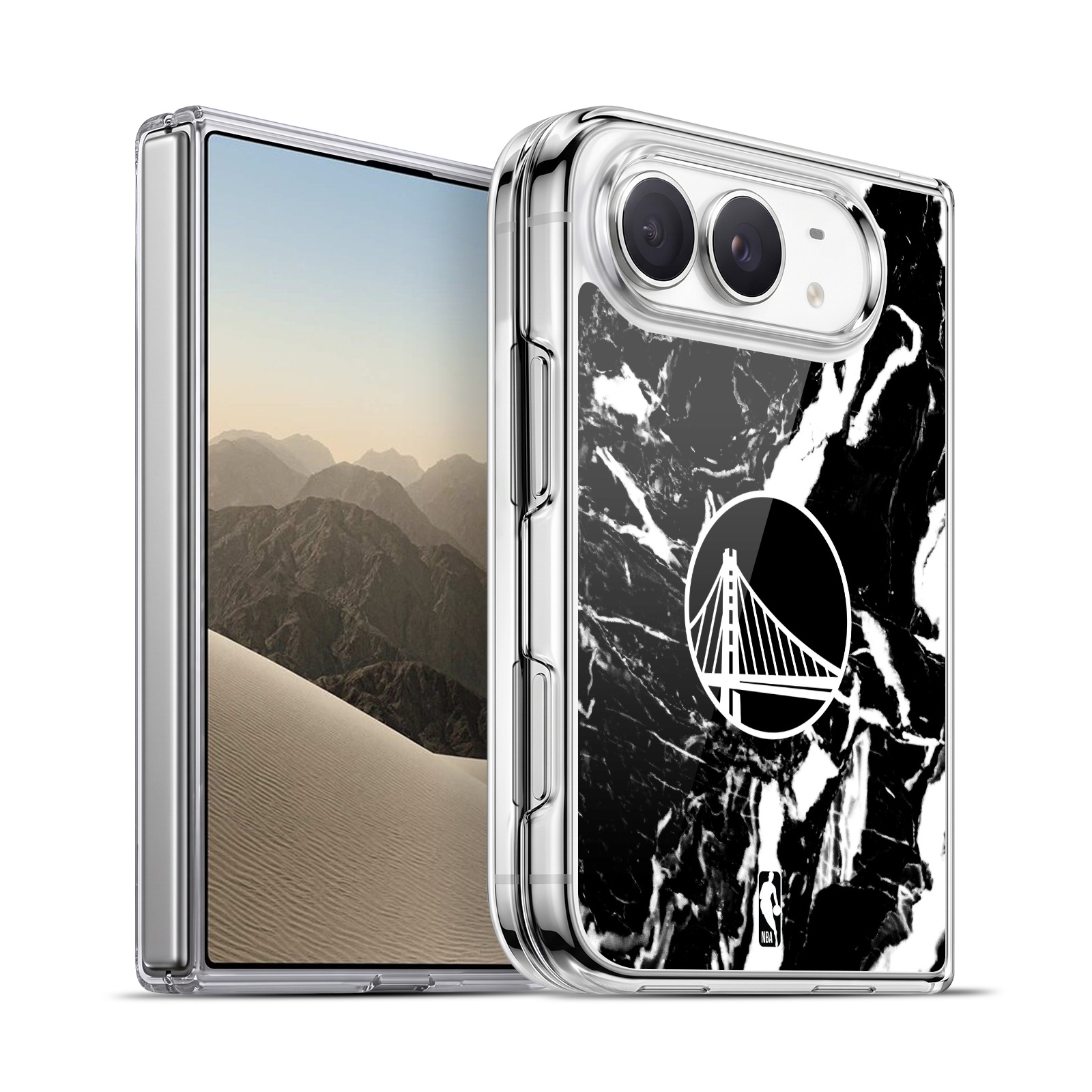 Black Marble Hybrid MagSafe Case for iPhone Duo