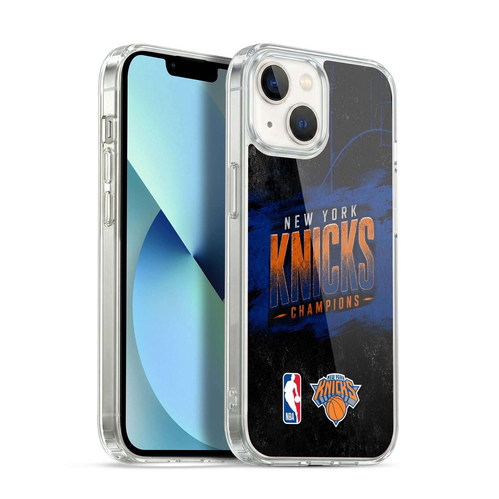 New York Knicks Distressed Hybrid MagSafe Case for iPhone 13
