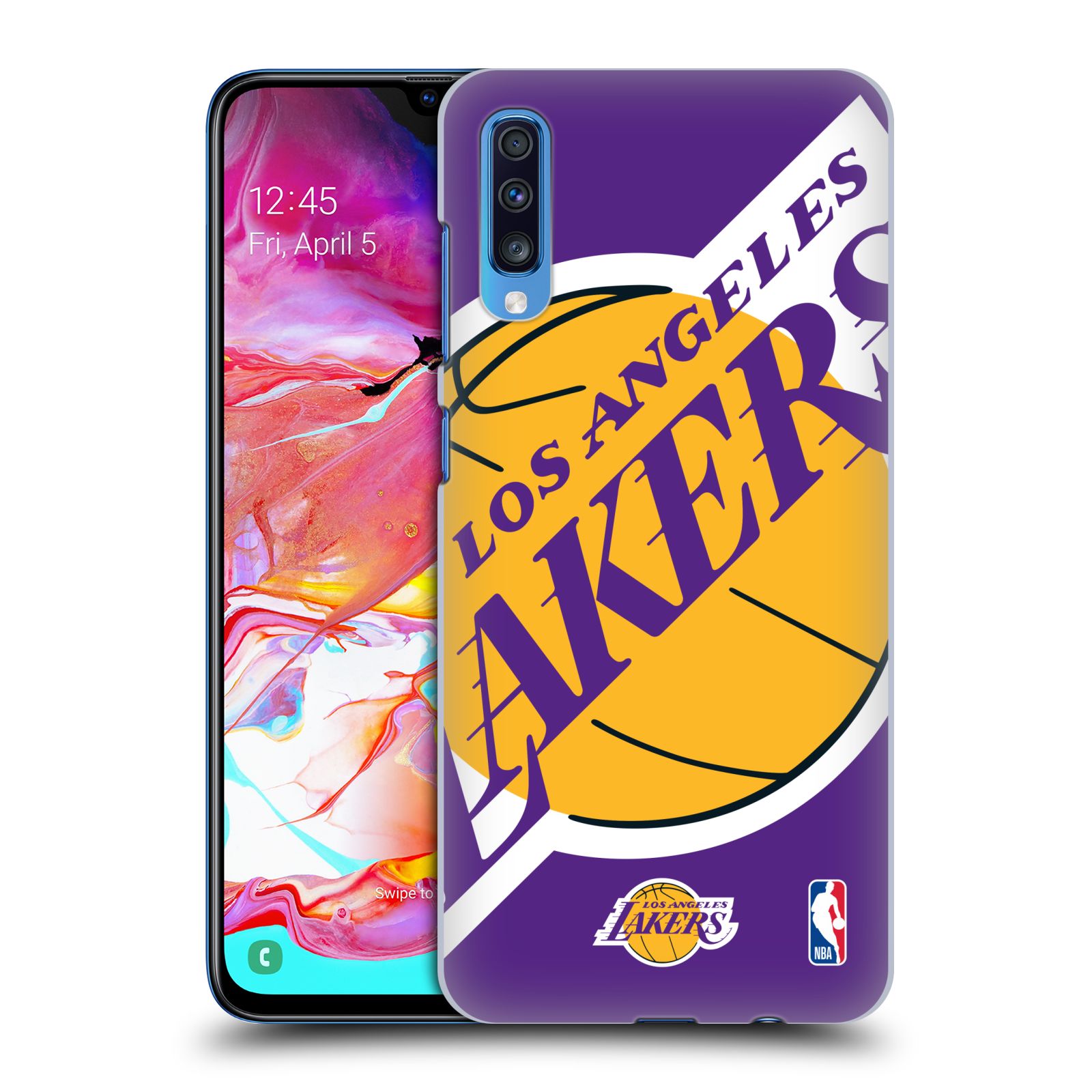 Zadní obal pro mobil Samsung Galaxy A70 - HEAD CASE - NBA - Los Angeles Lakers velké logo
