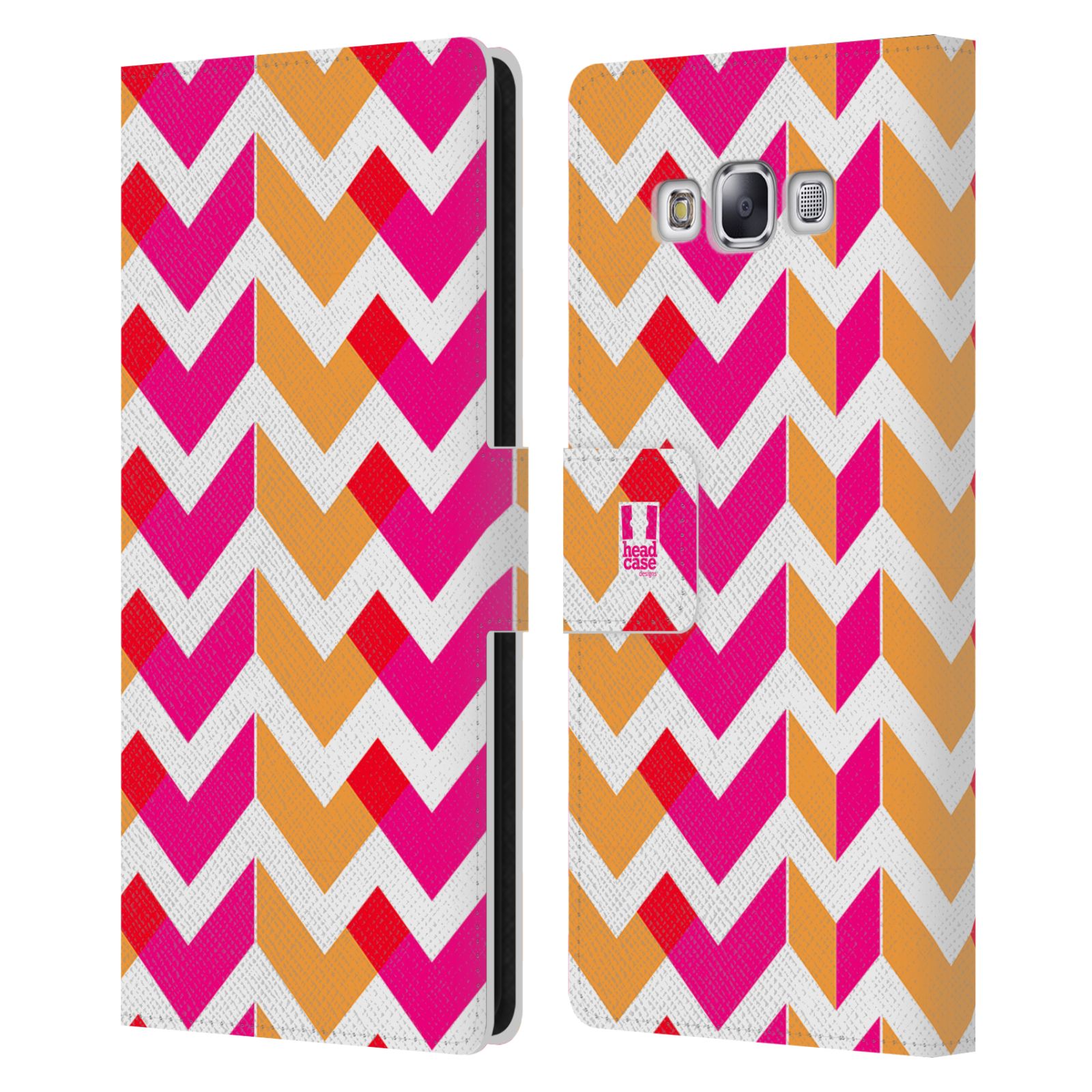 HEAD CASE DESIGNS NEON ZIGZAG LEATHER BOOK WALLET CASE FOR SAMSUNG PHONES 3 - Picture 12 of 18