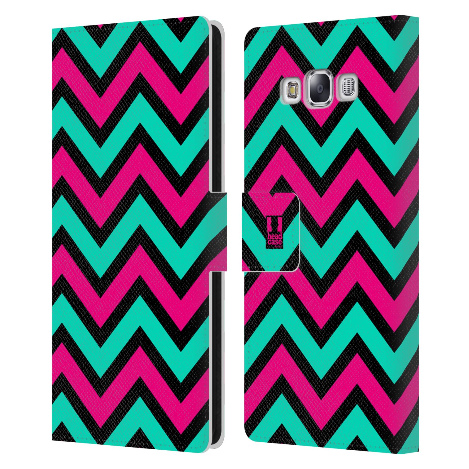 HEAD CASE DESIGNS NEON ZIGZAG LEATHER BOOK WALLET CASE FOR SAMSUNG PHONES 3 - Picture 16 of 18