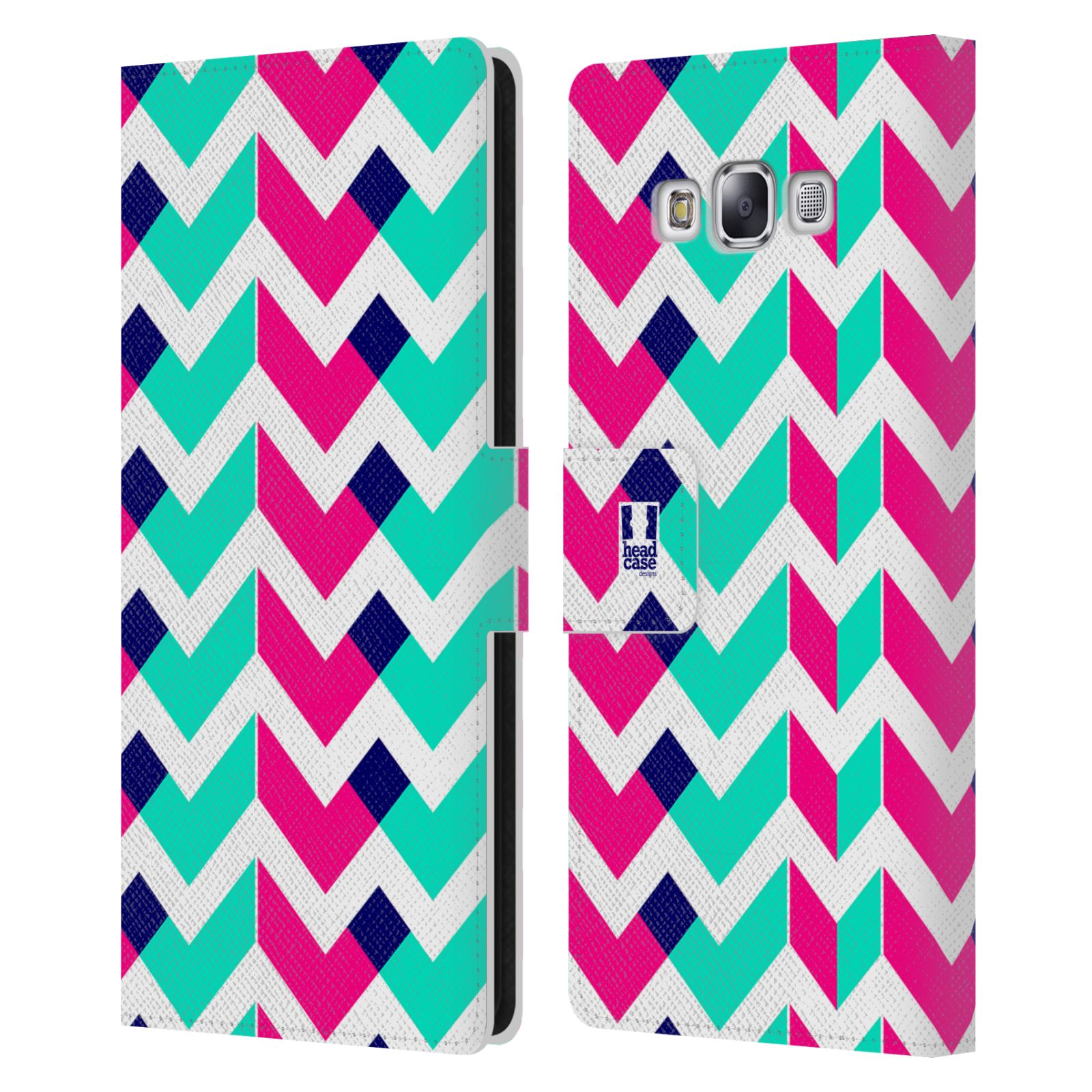 HEAD CASE DESIGNS NEON ZIGZAG LEATHER BOOK WALLET CASE FOR SAMSUNG PHONES 3 - Picture 15 of 18