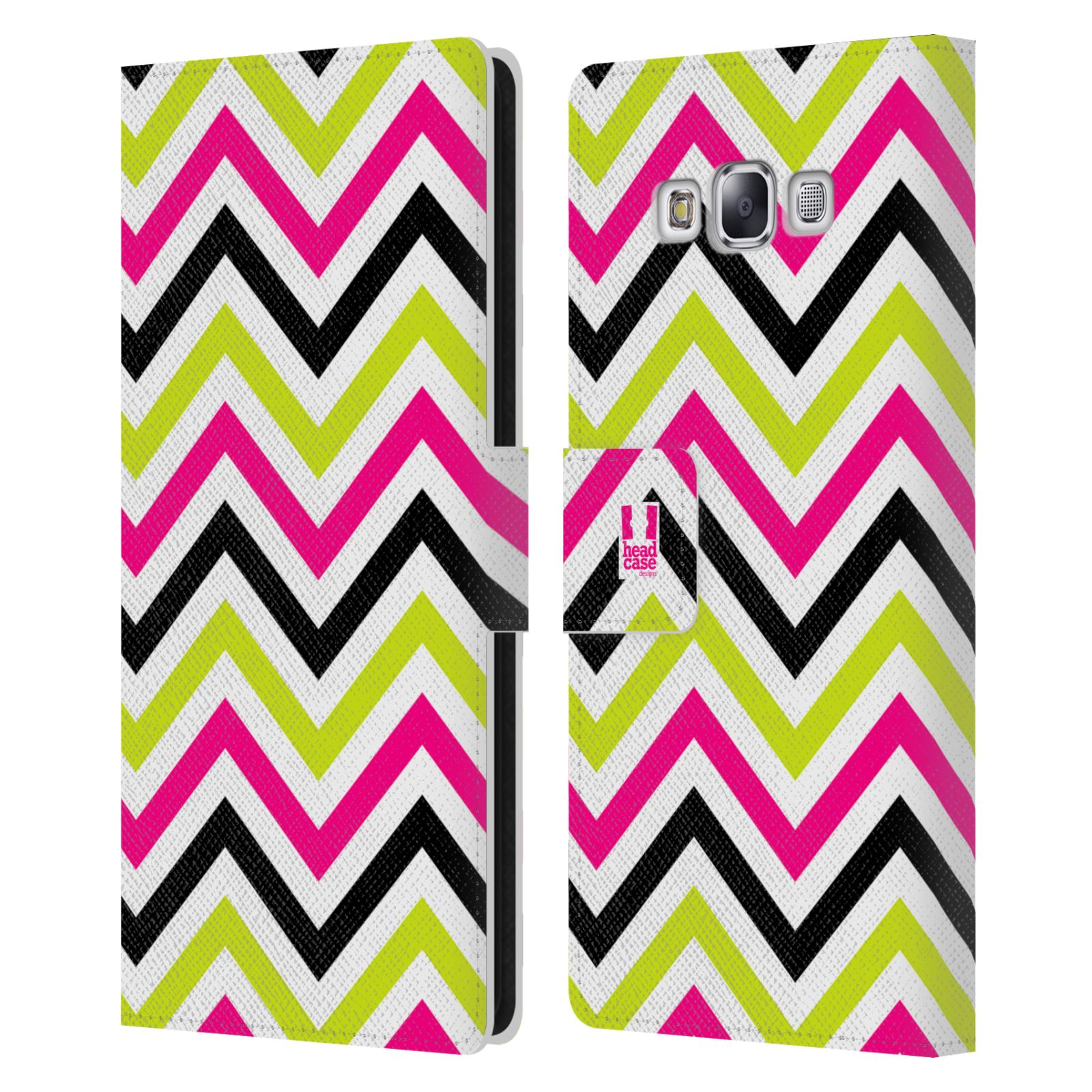 HEAD CASE DESIGNS NEON ZIGZAG LEATHER BOOK WALLET CASE FOR SAMSUNG PHONES 3 - Picture 14 of 18