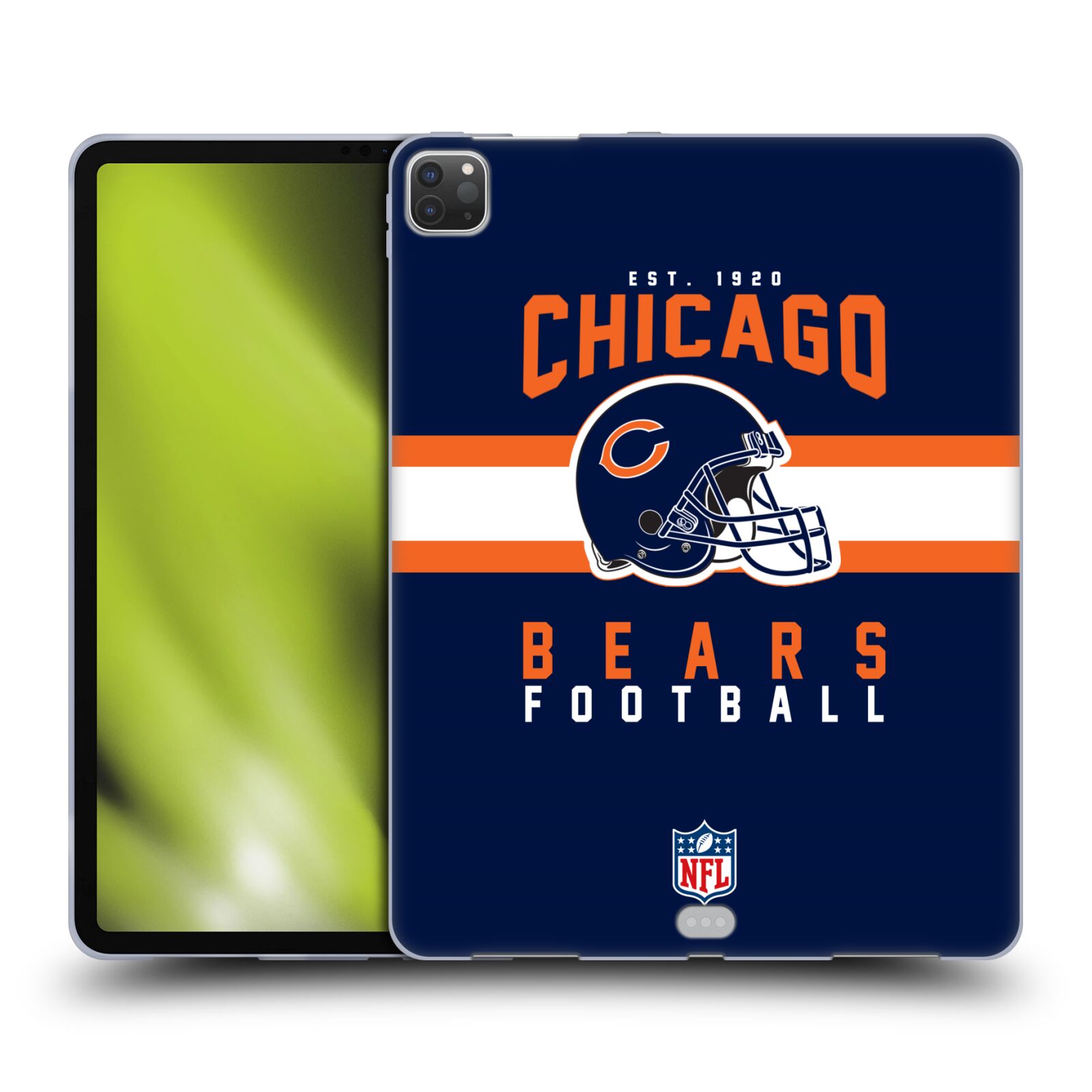 In this photo illustration, the Chicago Bears logo is displayed on a  smartphone screen. It's a professional American football team. The Bears  compete in the National Football League as a member of