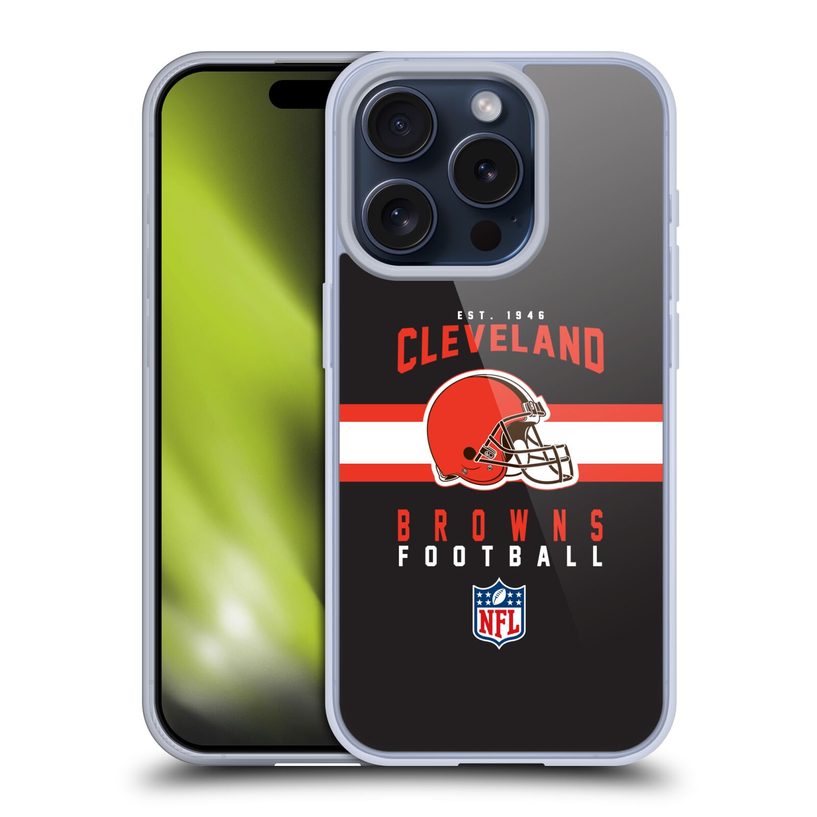 NFL CLEVELAND BROWNS GRAPHICS SOFT GEL CASE HOESJE VOOR APPLE iPHONE TELEFOONS - Afbeelding 10 van 11
