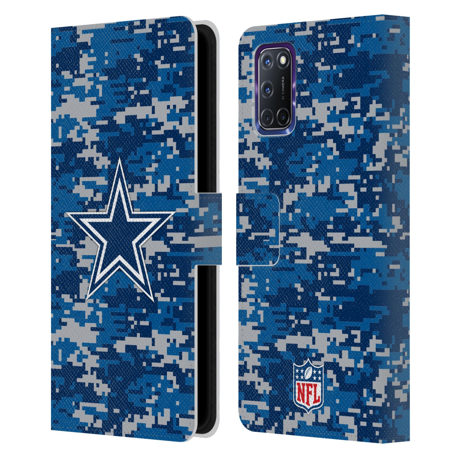 OFFIZIELLE NFL DALLAS COWBOYS GRAPHICS BRIEFTASCHE HÜLLE HUELLE FÜR OPPO HANDYS - Picture 7 of 10