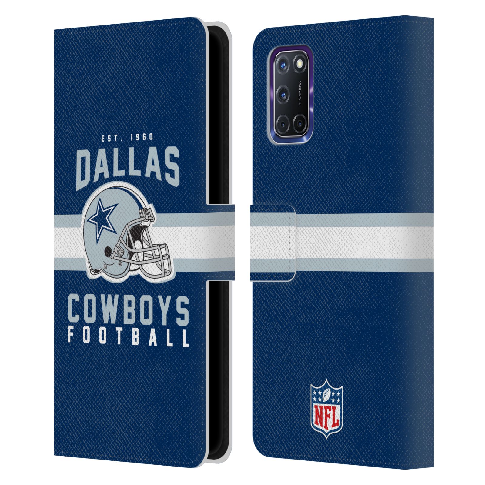 OFFIZIELLE NFL DALLAS COWBOYS GRAPHICS BRIEFTASCHE HÜLLE HUELLE FÜR OPPO HANDYS - Picture 9 of 10