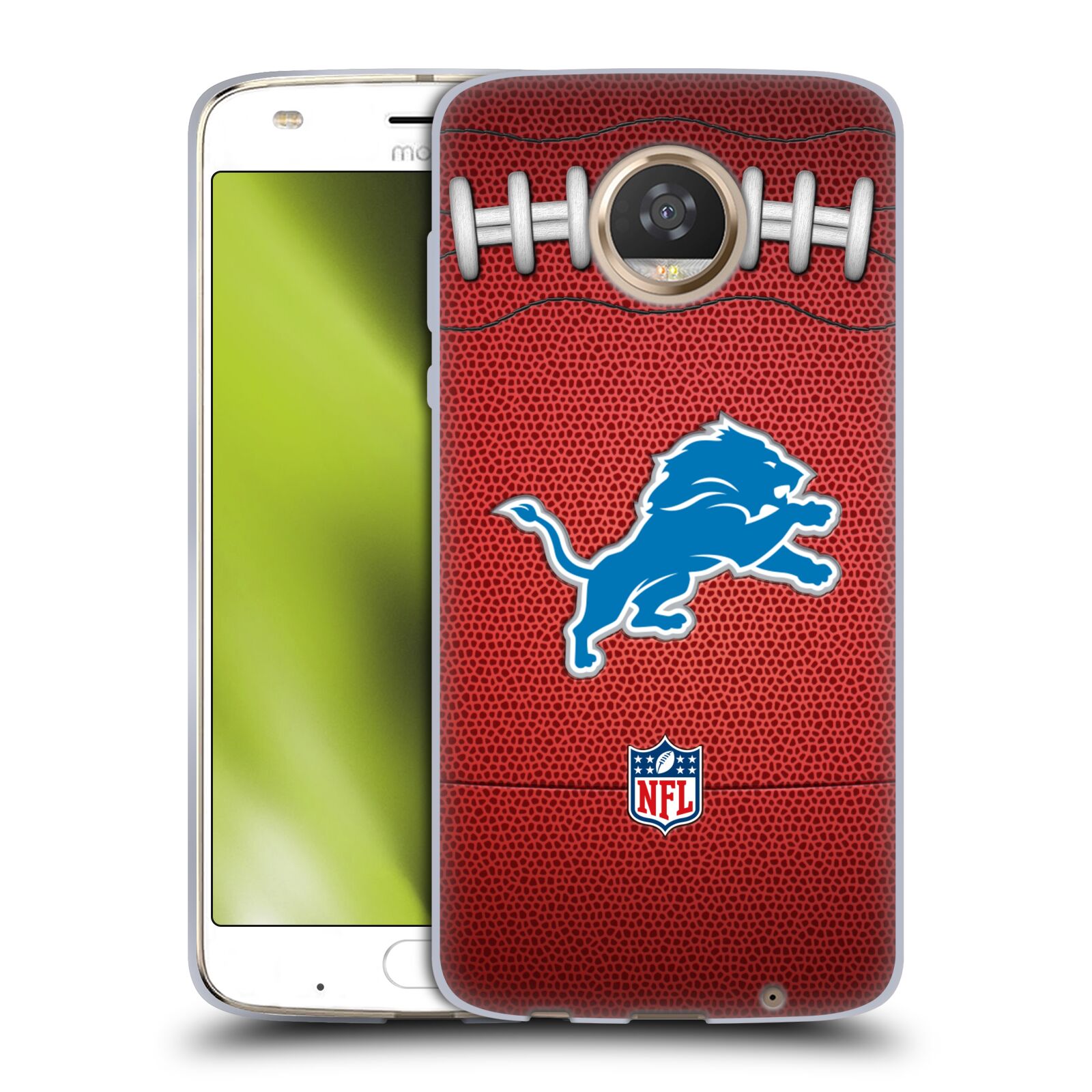 Detroit Lions Gray Mesh Motorola Moto G Power Clear Case