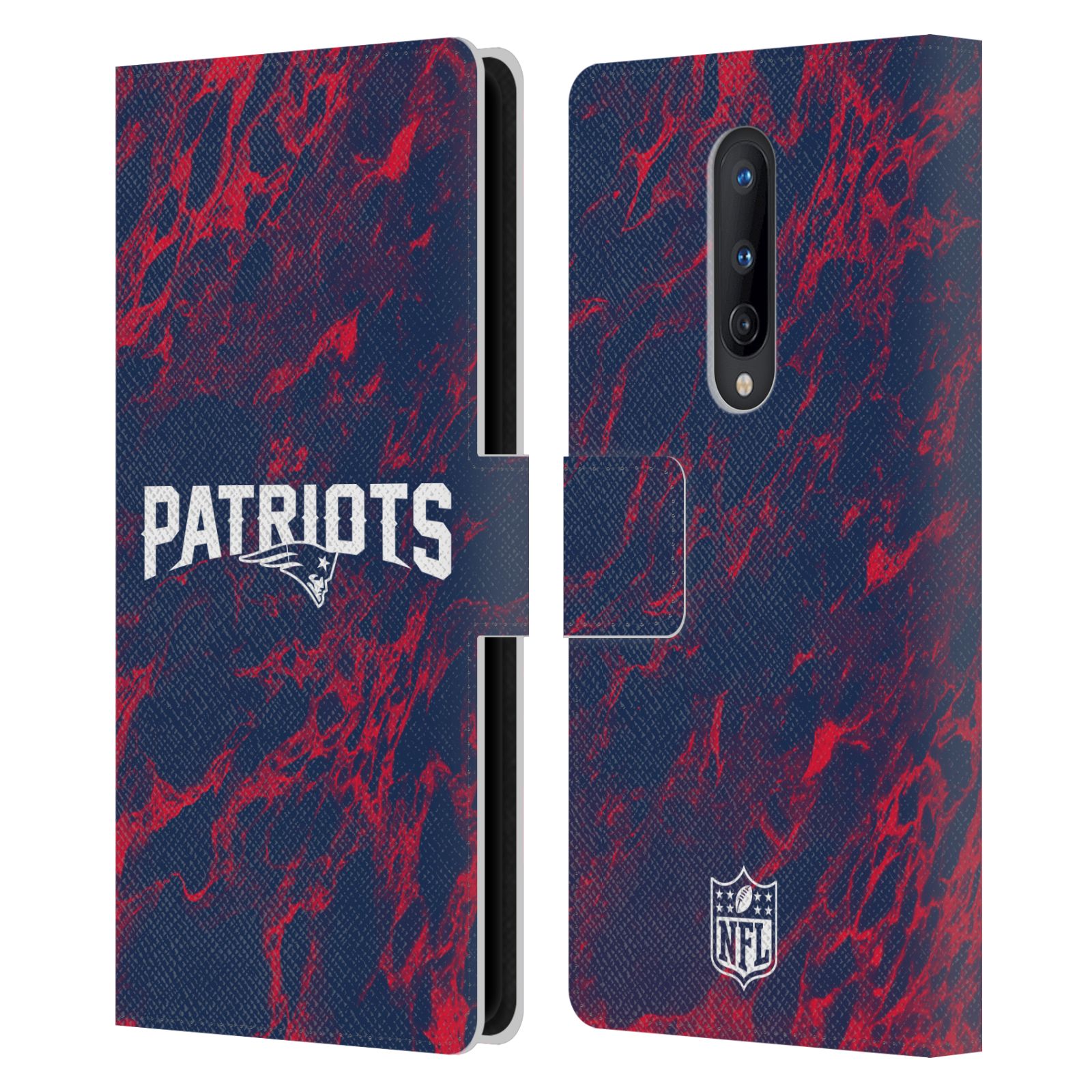 OFFICIAL NFL NEW ENGLAND PATRIOTS GRAPHICS LEATHER BOOK CASE FOR ONEPLUS PHONES - Picture 7 of 10