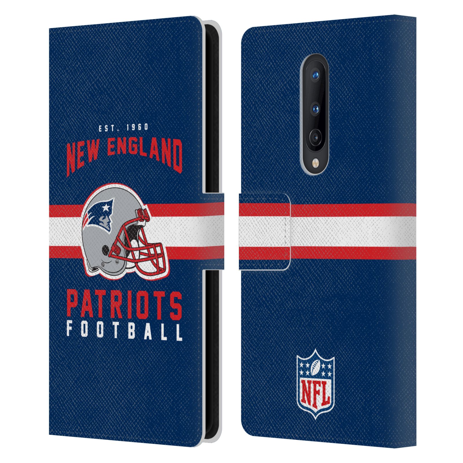 OFFICIAL NFL NEW ENGLAND PATRIOTS GRAPHICS LEATHER BOOK CASE FOR ONEPLUS PHONES - Picture 10 of 10