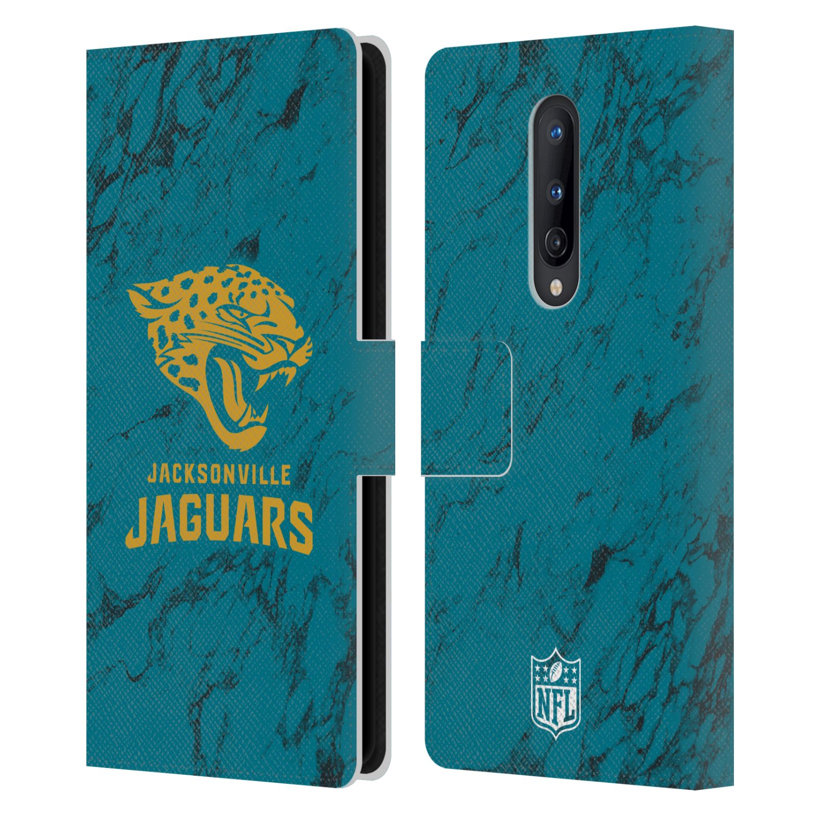 OFFICIAL NFL JACKSONVILLE JAGUARS GRAPHICS LEATHER BOOK CASE FOR ONEPLUS PHONES - Picture 7 of 10