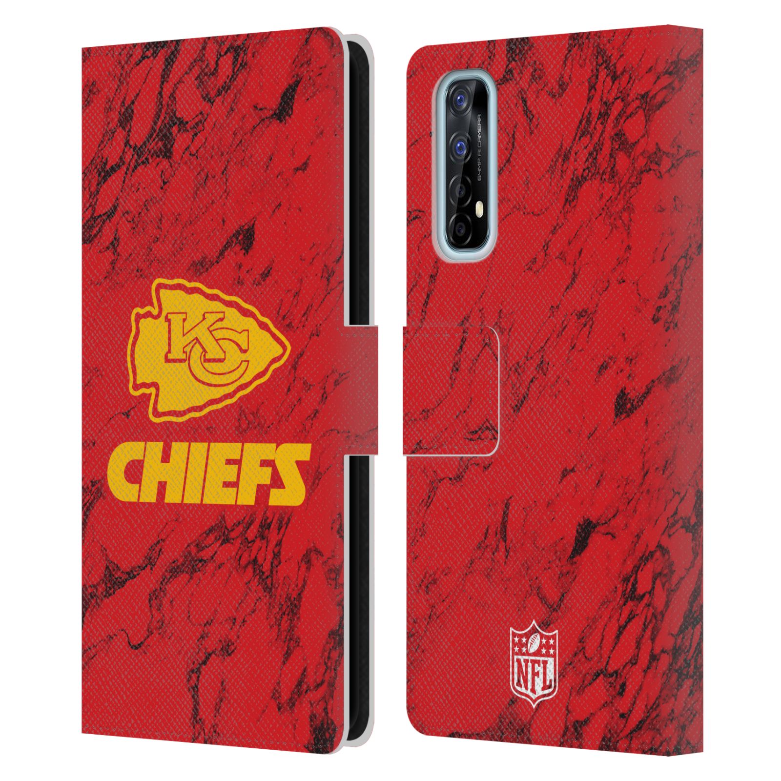 OFFICIAL NFL KANSAS CITY CHIEFS GRAPHICS LEATHER BOOK CASE FOR REALME PHONES - Picture 7 of 10
