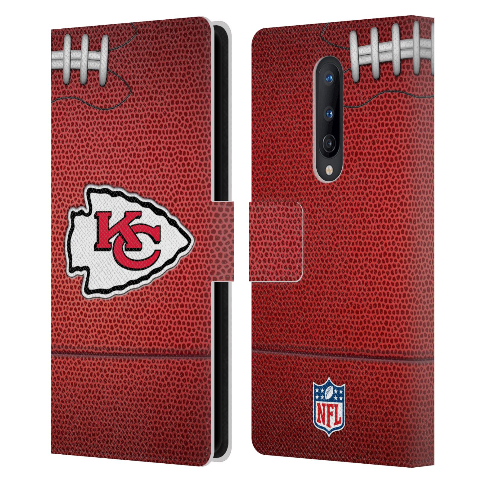 NFL KANSAS CITY CHIEFS GRAPHICS LEATHER BOOK CASE FOR BLACKBERRY ONEPLUS - Picture 9 of 10