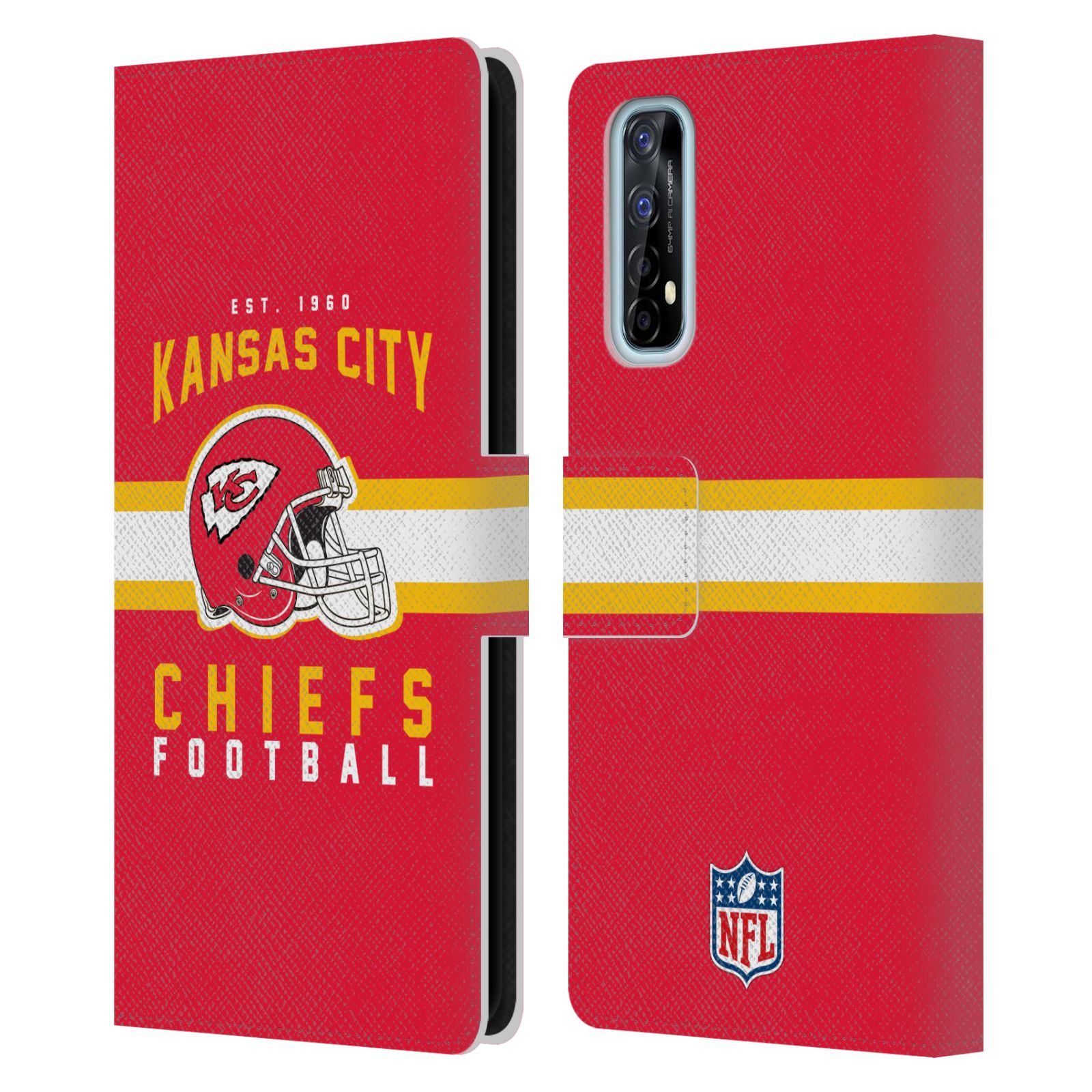OFFICIAL NFL KANSAS CITY CHIEFS GRAPHICS LEATHER BOOK CASE FOR REALME PHONES - Picture 10 of 10