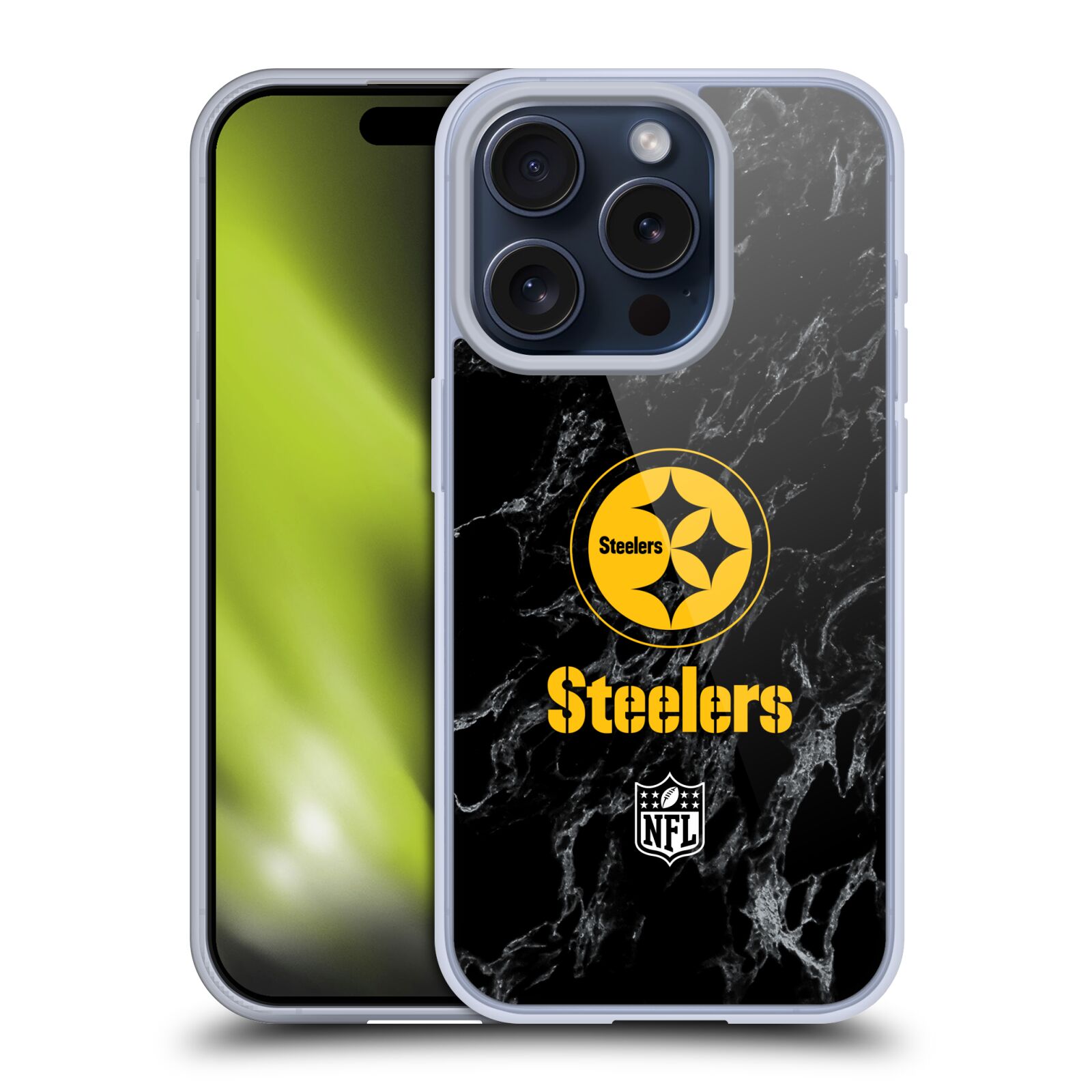 OFFICIAL NFL PITTSBURGH STEELERS GRAPHICS SOFT GEL CASE FOR APPLE iPHONE PHONES