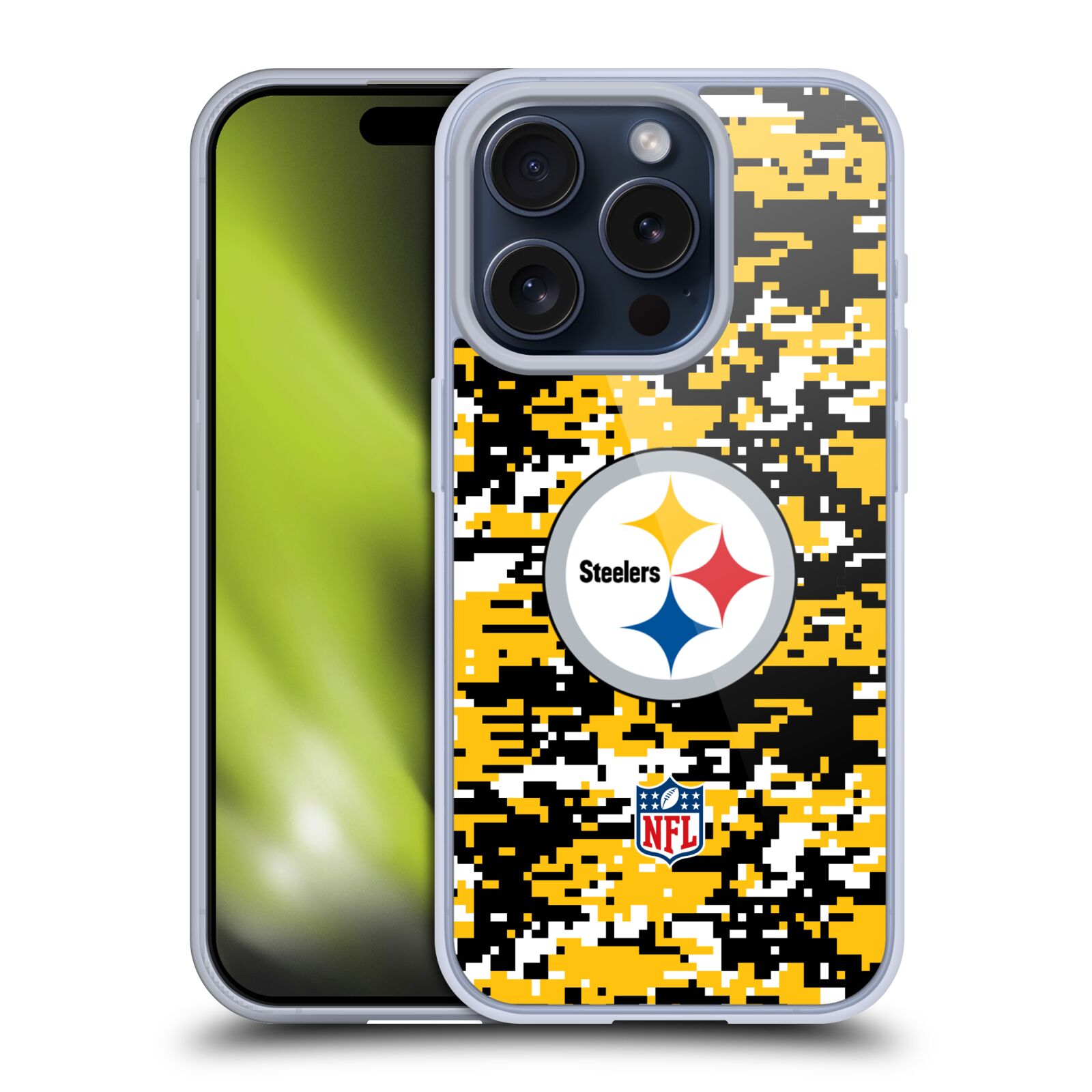 OFFICIAL NFL PITTSBURGH STEELERS GRAPHICS SOFT GEL CASE FOR APPLE iPHONE PHONES