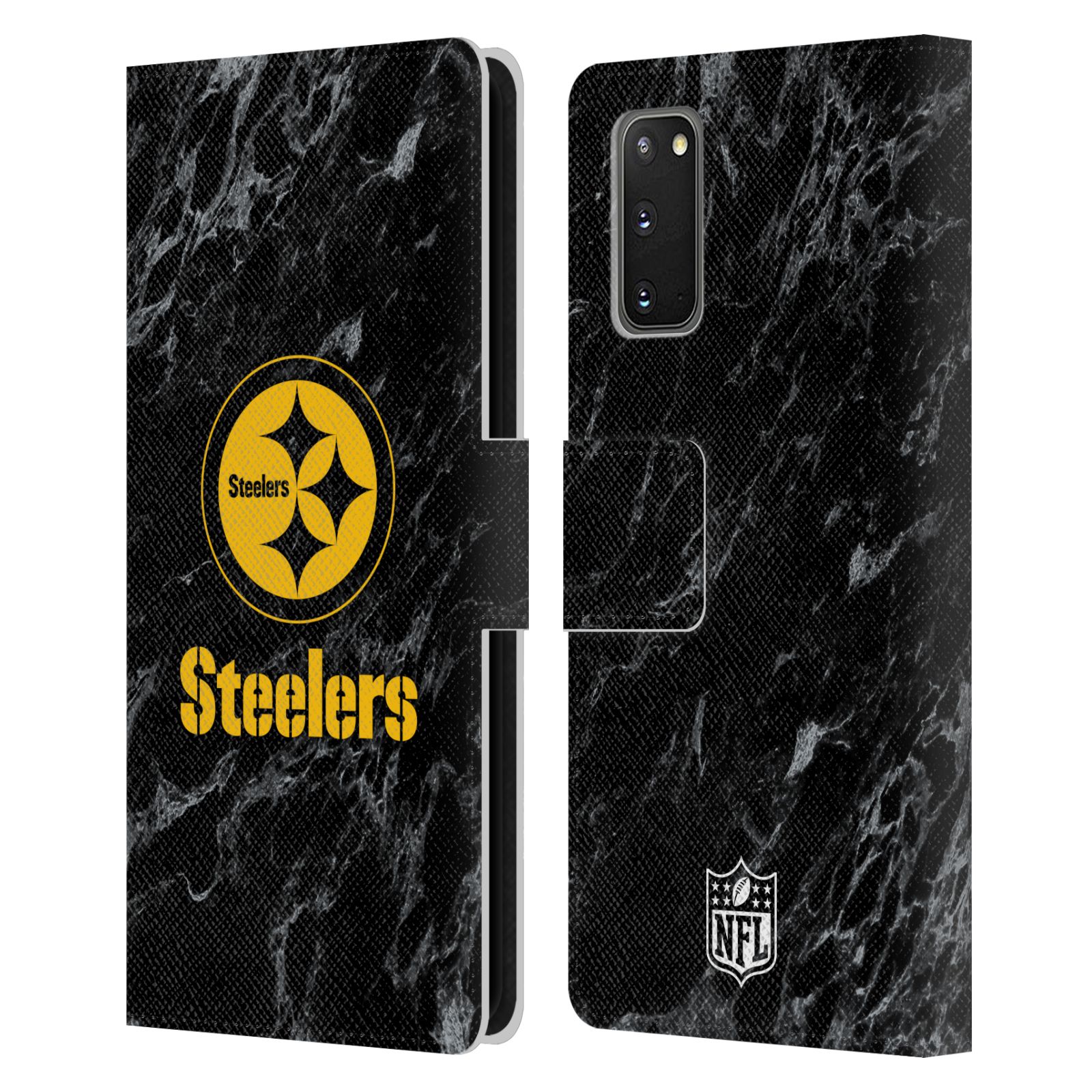 OFFICIAL NFL PITTSBURGH STEELERS GRAPHICS LEATHER BOOK CASE FOR SAMSUNG PHONES 2 - Picture 7 of 10