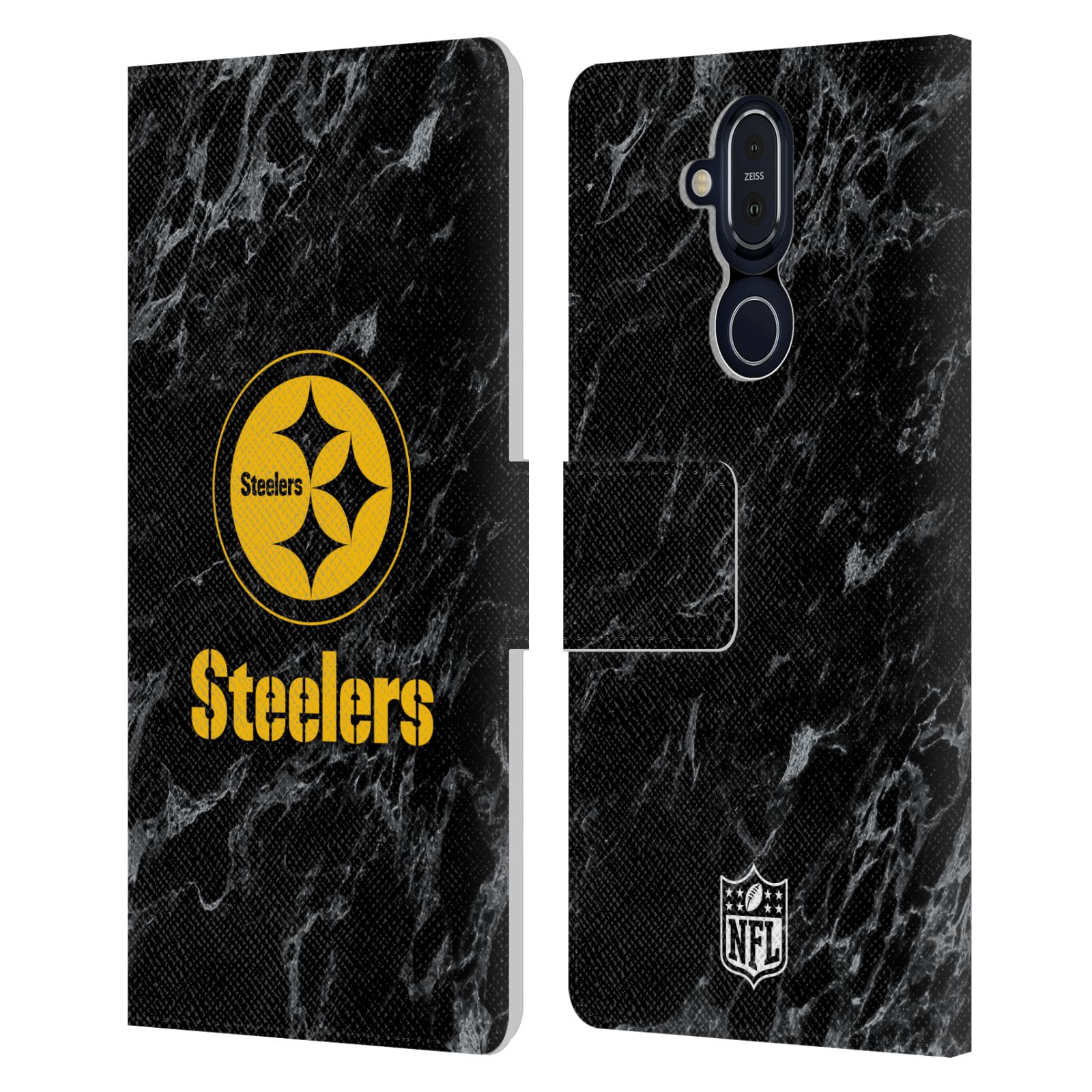 OFFICIAL NFL PITTSBURGH STEELERS GRAPHICS LEATHER BOOK CASE FOR NOKIA PHONES - Picture 7 of 10