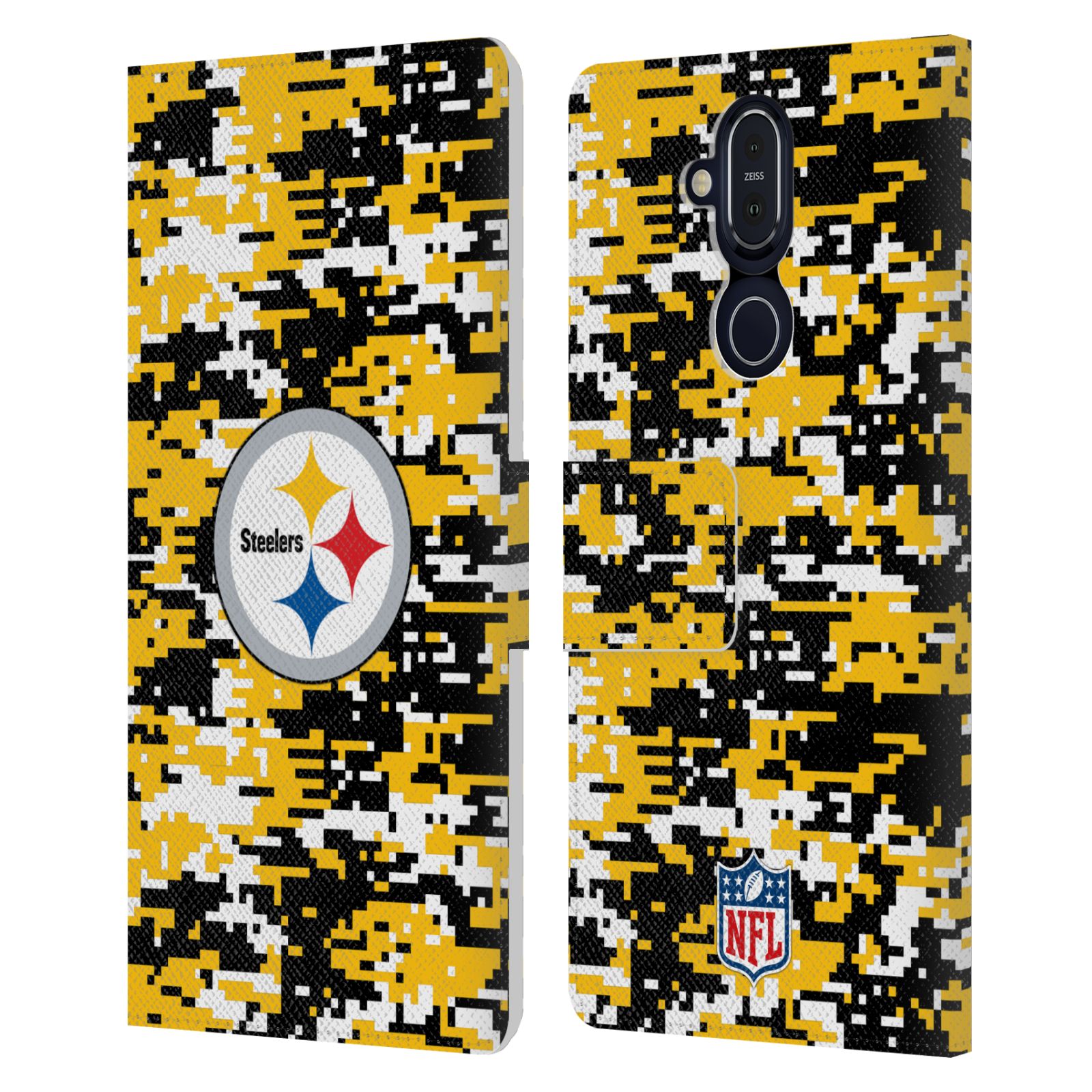 OFFICIAL NFL PITTSBURGH STEELERS GRAPHICS LEATHER BOOK CASE FOR NOKIA PHONES - Picture 8 of 10