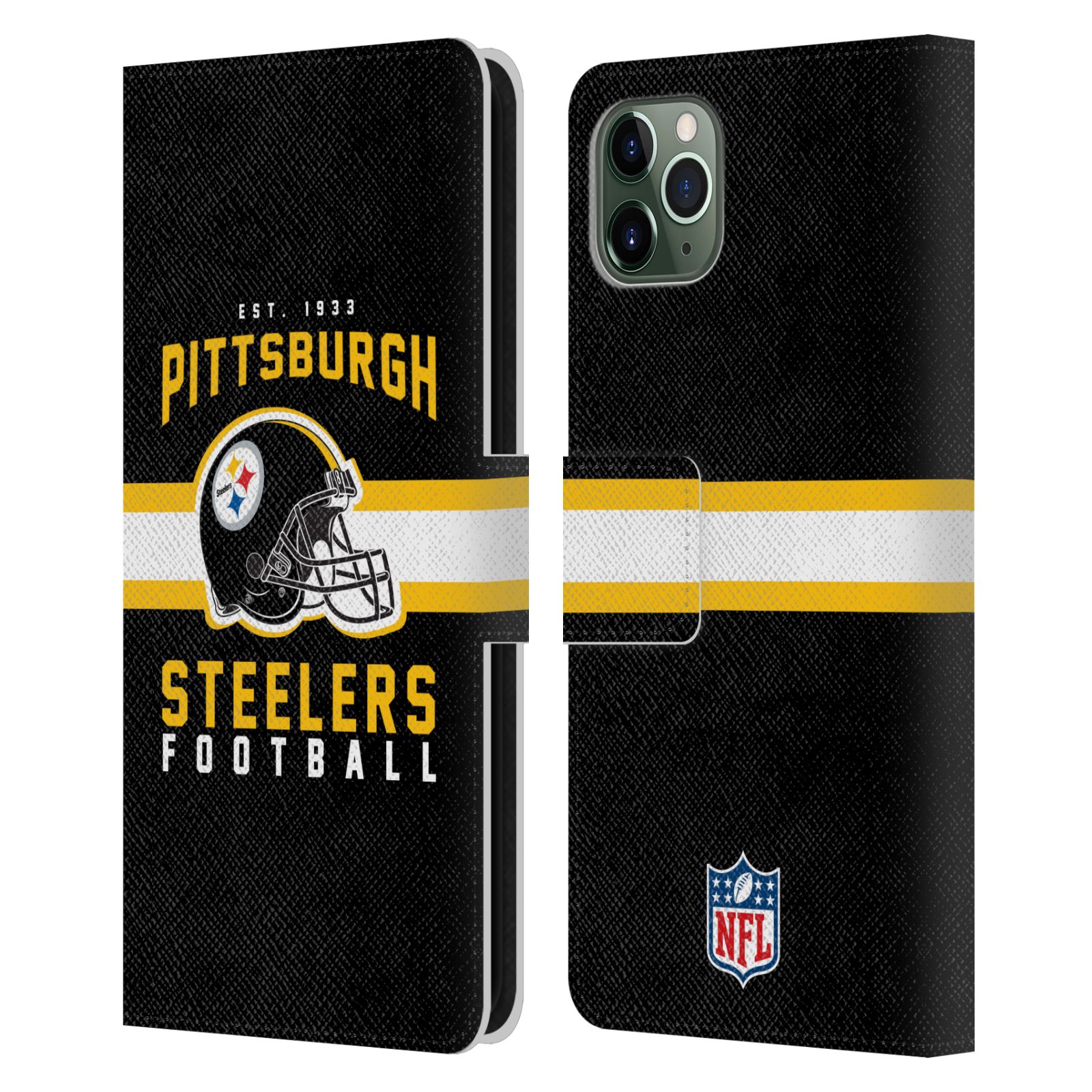 NFL PITTSBURGH STEELERS GRAPHICS ÉTUI COQUE EN CUIR POUR APPLE iPHONE TÉLÉPHONES - Photo 10 sur 10