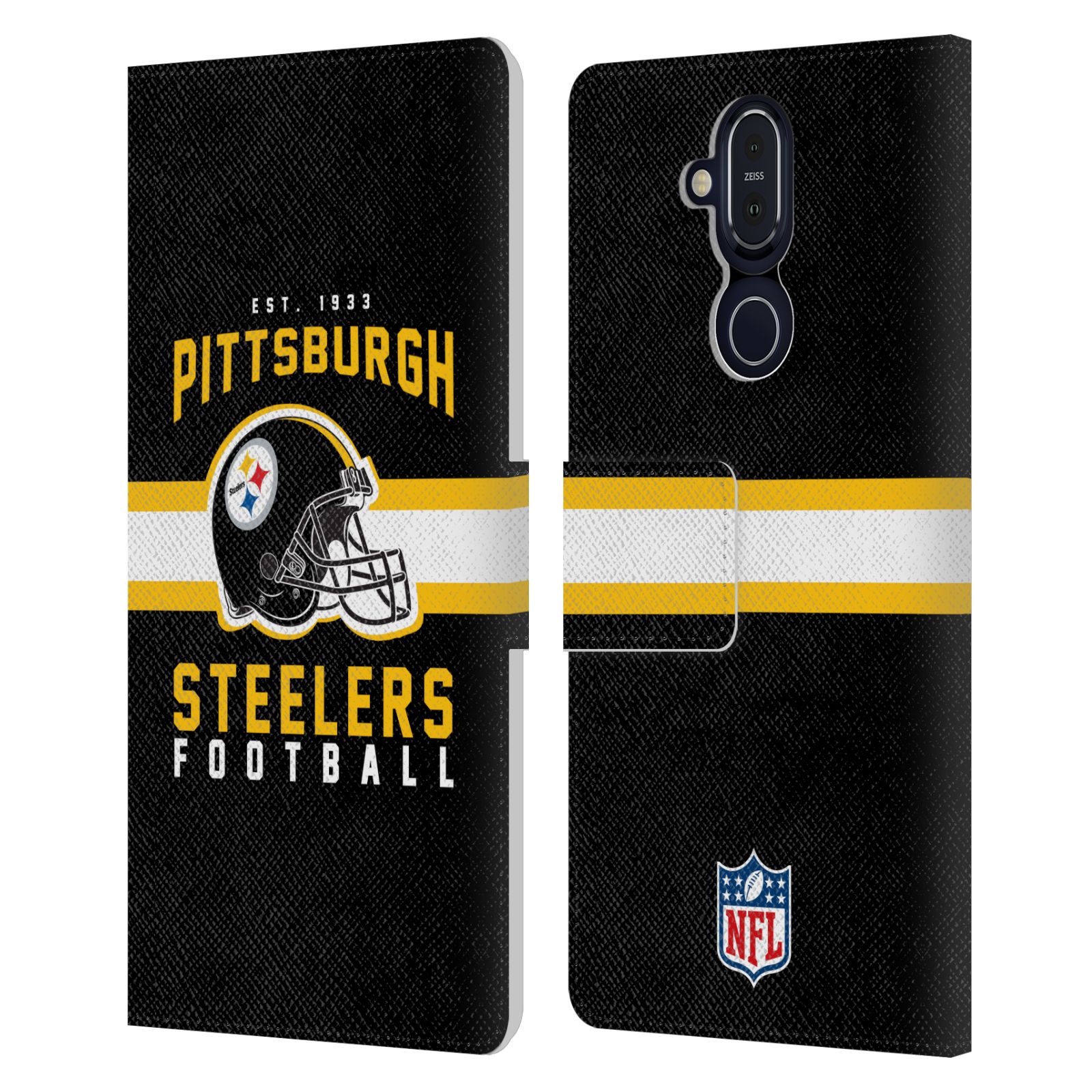 OFFICIAL NFL PITTSBURGH STEELERS GRAPHICS LEATHER BOOK CASE FOR NOKIA PHONES - Picture 10 of 10