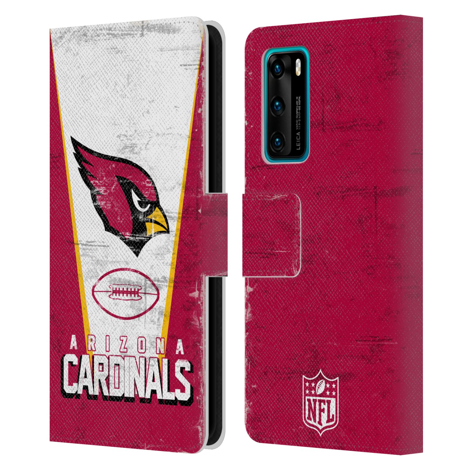 OFFICIAL NFL ARIZONA CARDINALS LOGO ART LEATHER BOOK CASE FOR HUAWEI PHONES 4 - Picture 7 of 9