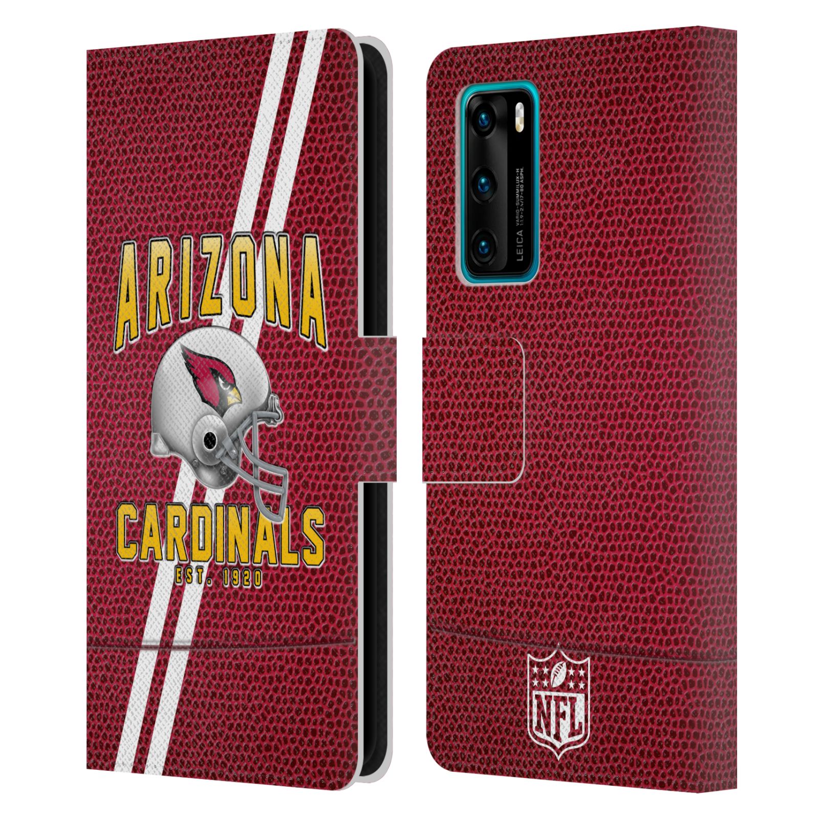 OFFICIAL NFL ARIZONA CARDINALS LOGO ART LEATHER BOOK CASE FOR HUAWEI PHONES 4 - Picture 8 of 9