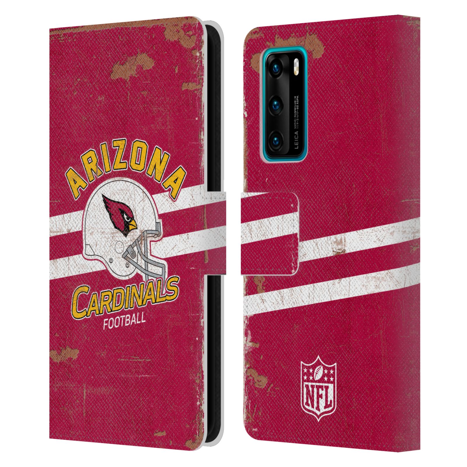 OFFICIAL NFL ARIZONA CARDINALS LOGO ART LEATHER BOOK CASE FOR HUAWEI PHONES 4 - Picture 9 of 9