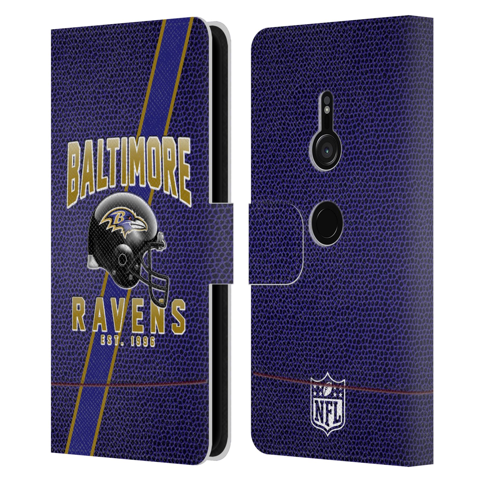 FUNDA OFICIAL DE LIBRO DE CUERO CON LOGOTIPO ARTÍSTICO DE BALTIMORE RAVENS DE LA NFL PARA TELÉFONOS SONY 1 - Imagen 8 de 9