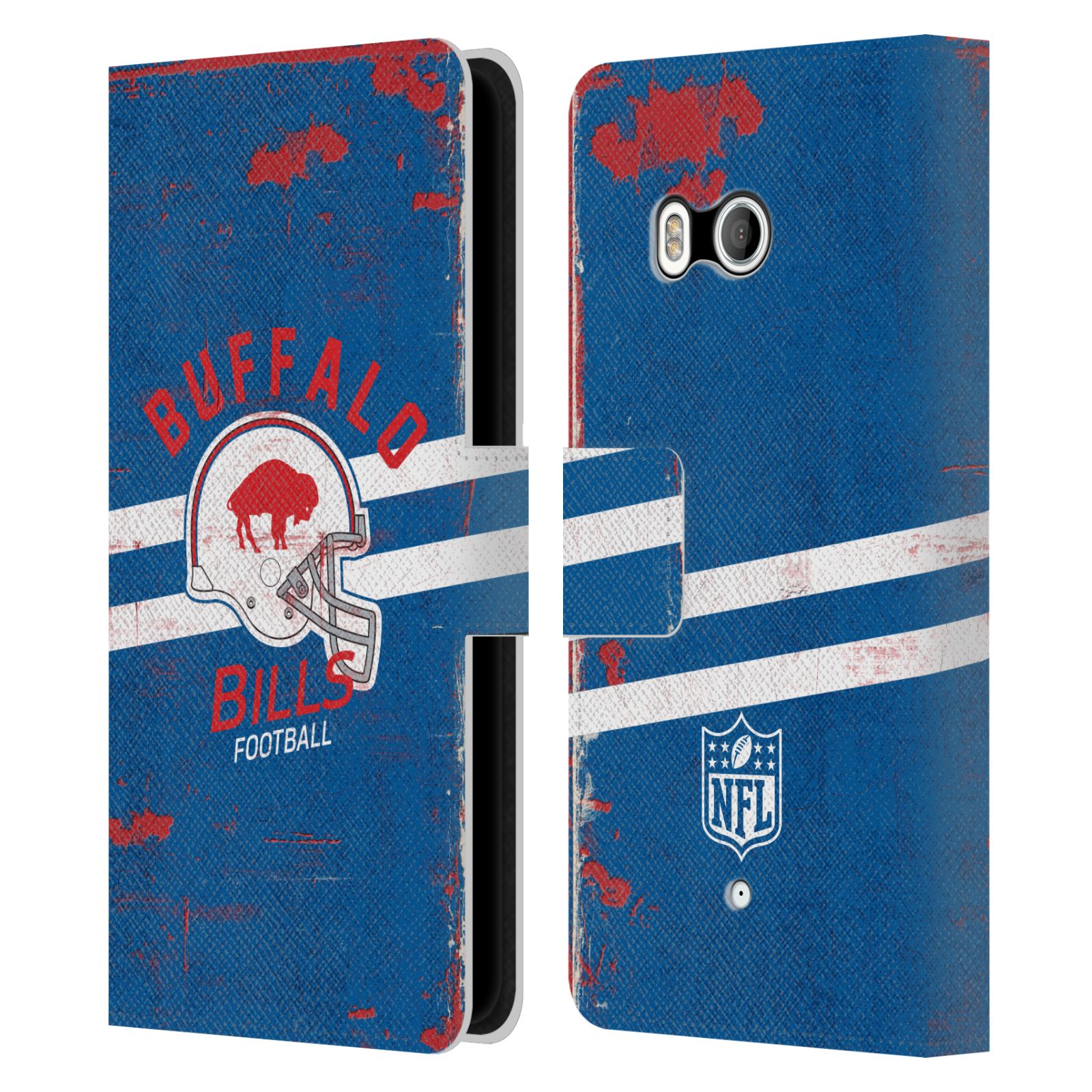OFFICIAL NFL BUFFALO BILLS LOGO ART LEATHER BOOK WALLET CASE FOR HTC PHONES 1 - Picture 7 of 7