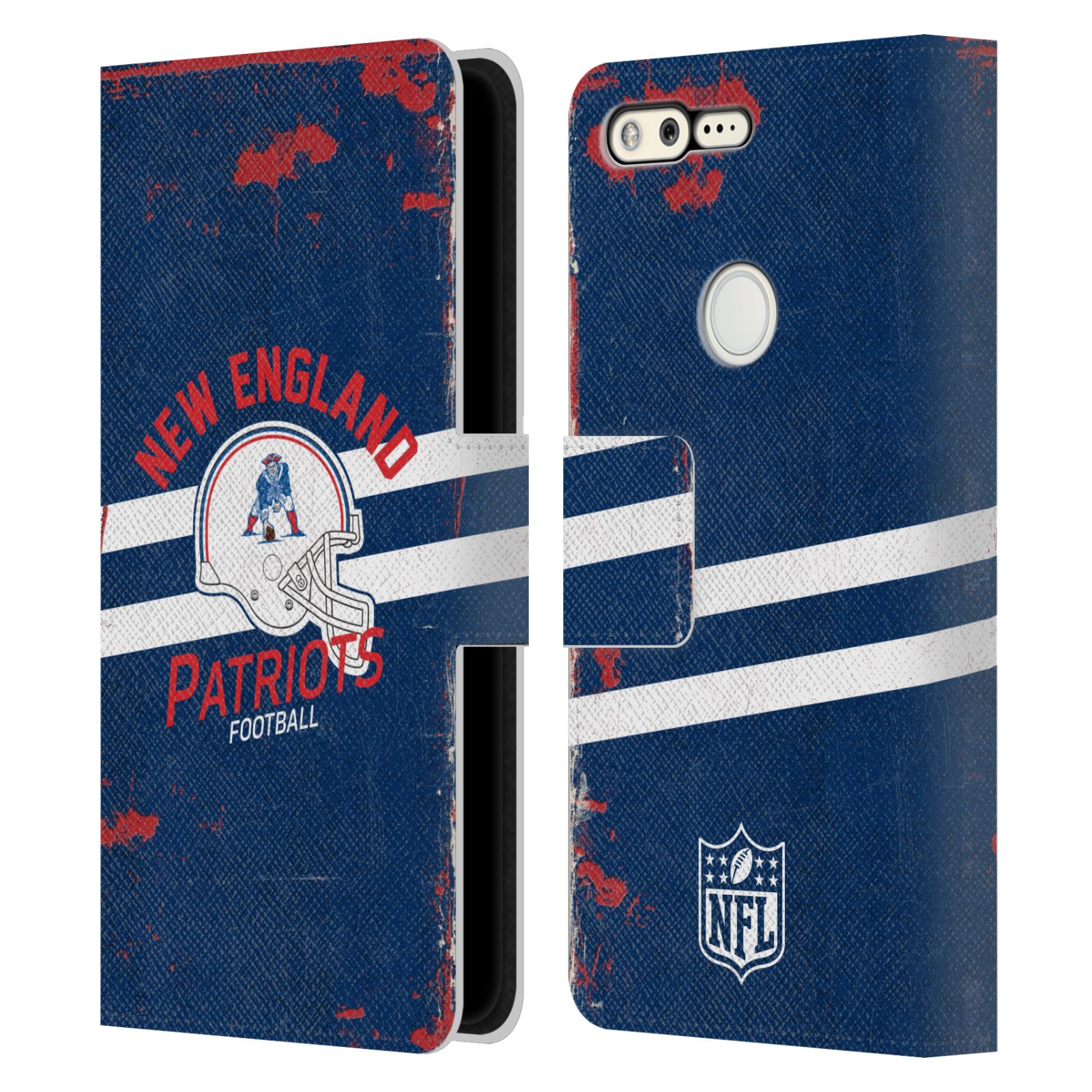 OFFICIAL NFL NEW ENGLAND PATRIOTS LOGO ART LEATHER BOOK CASE FOR GOOGLE PHONES - 第 9/9 張圖片